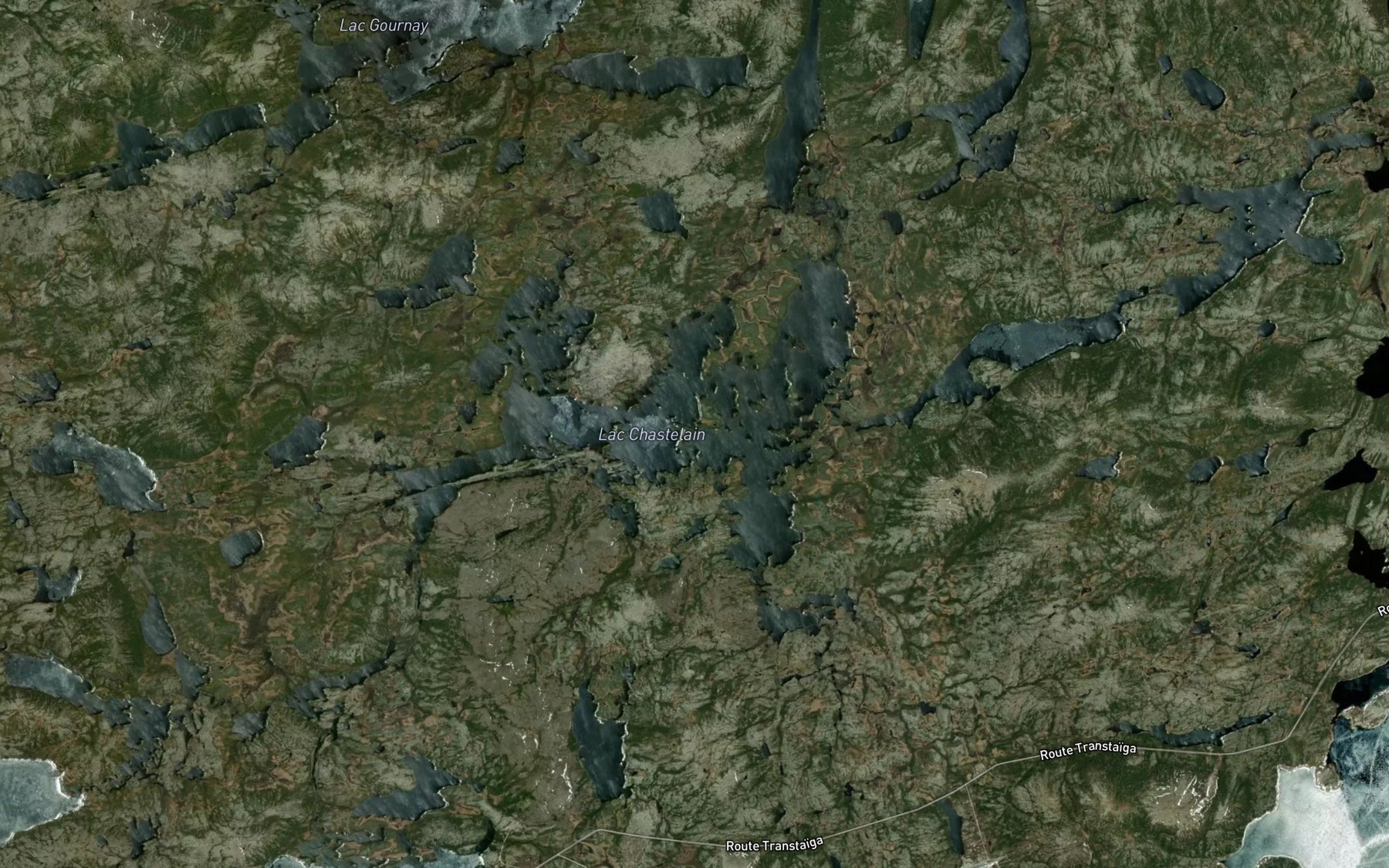 Satellite map of the Lac Chastelain