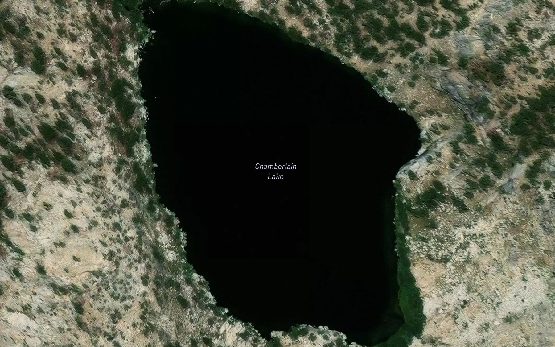 Satellite map of the Chamberlain Lake