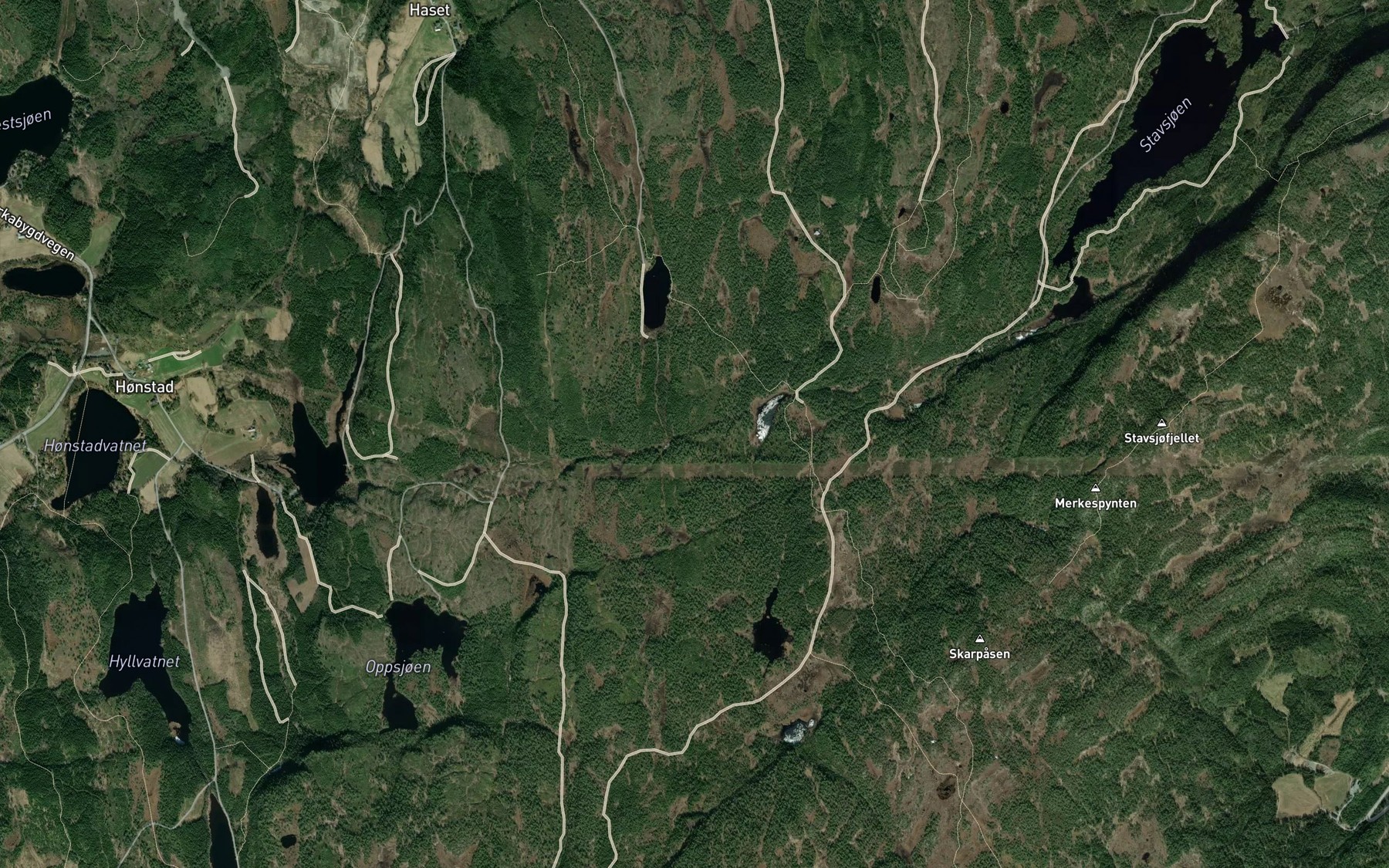 Satellite map of the Djupdalsbekken