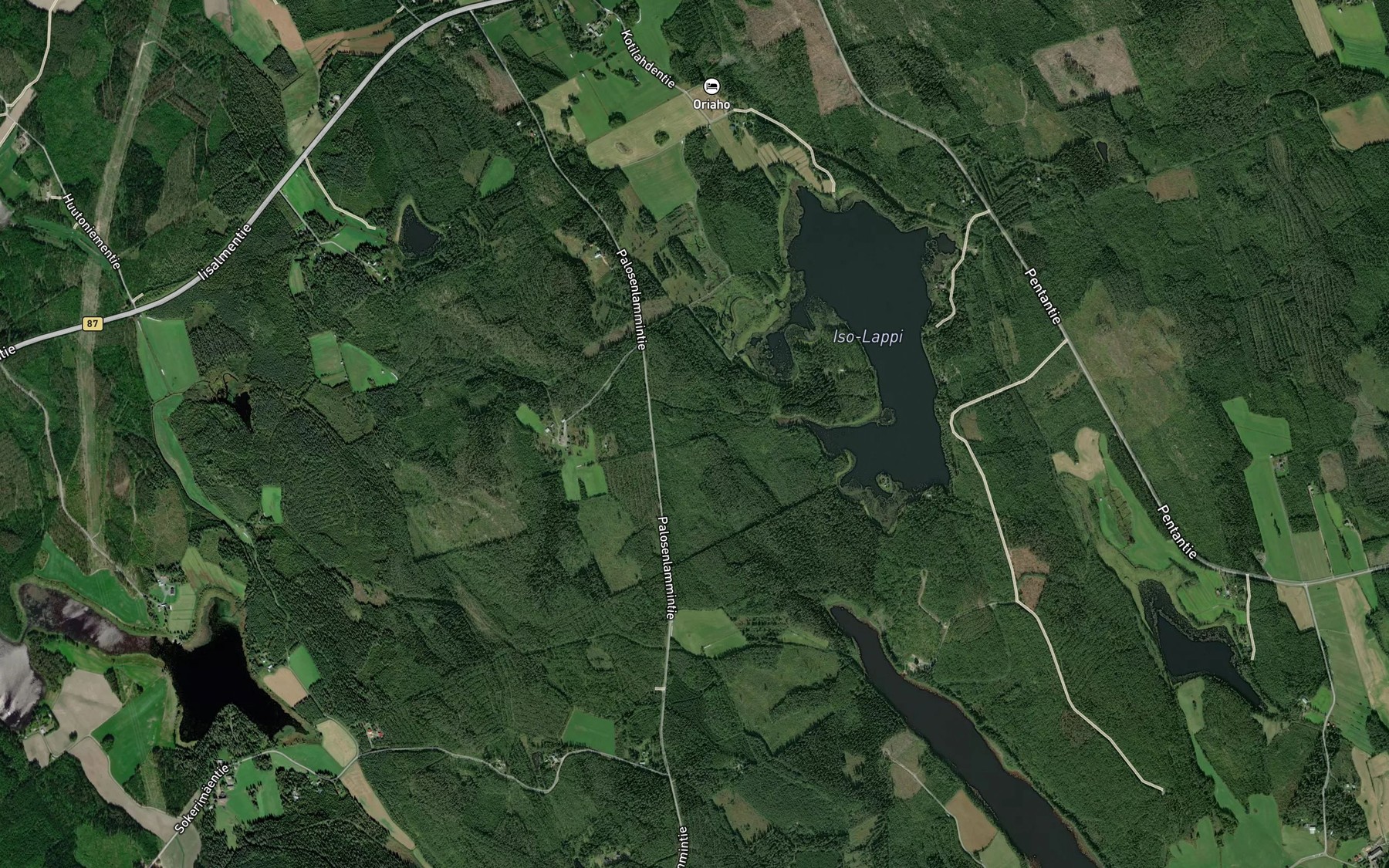 Satellite map of the Iso Lapinjarvi
