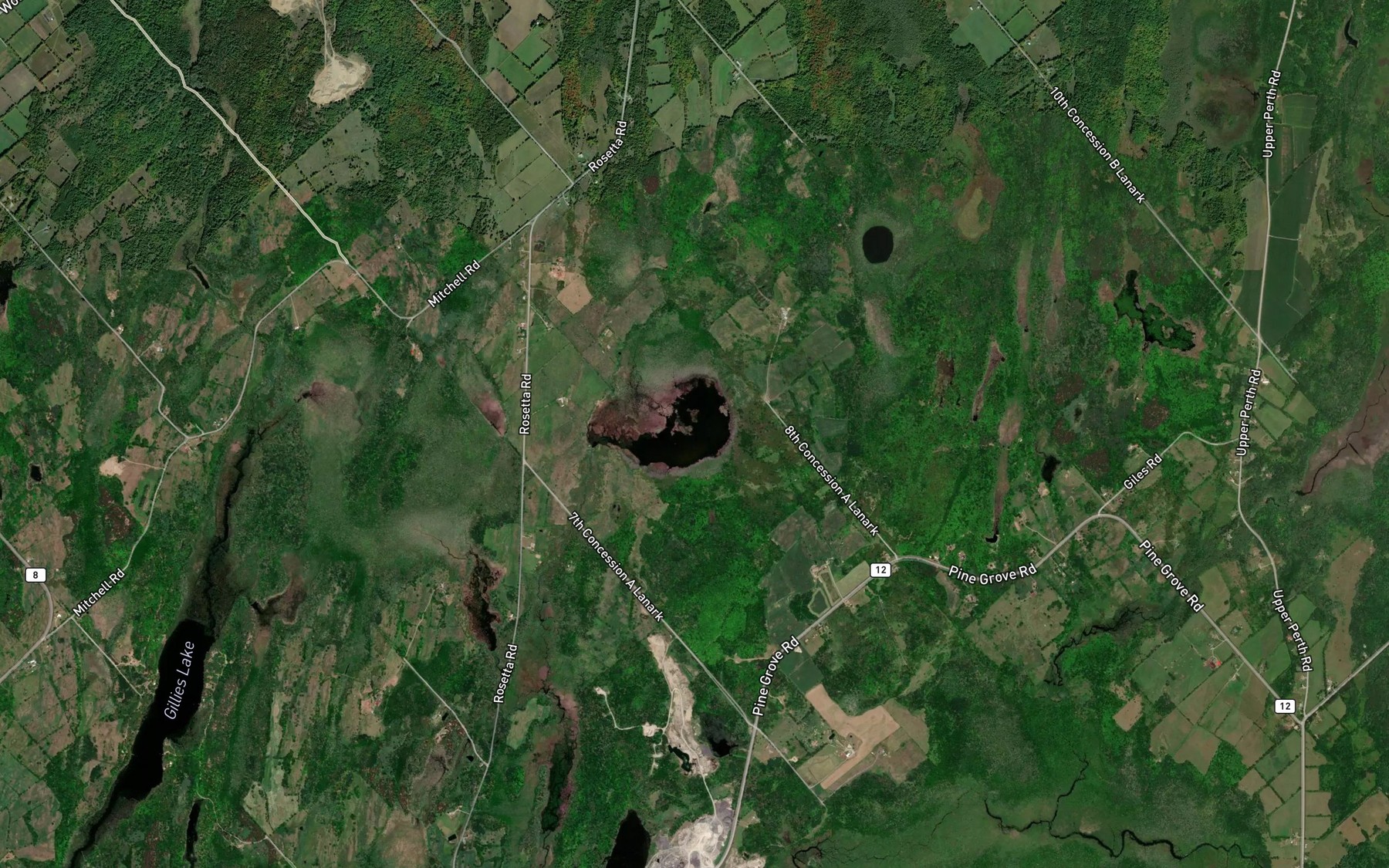 Satellite map of the Ramsbottoms Lake