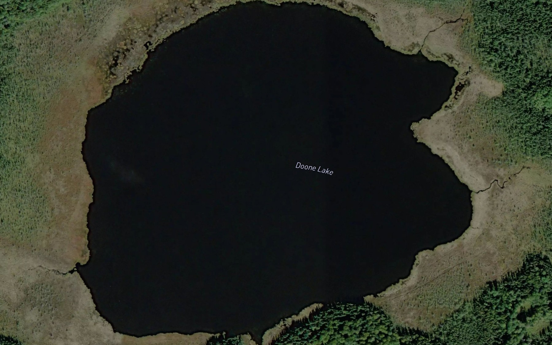 Satellite map of the Doone Lake