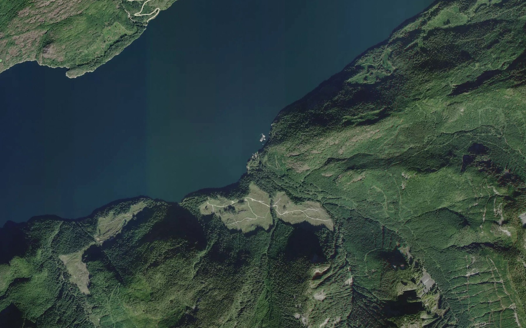 Satellite map of the Glacial Creek