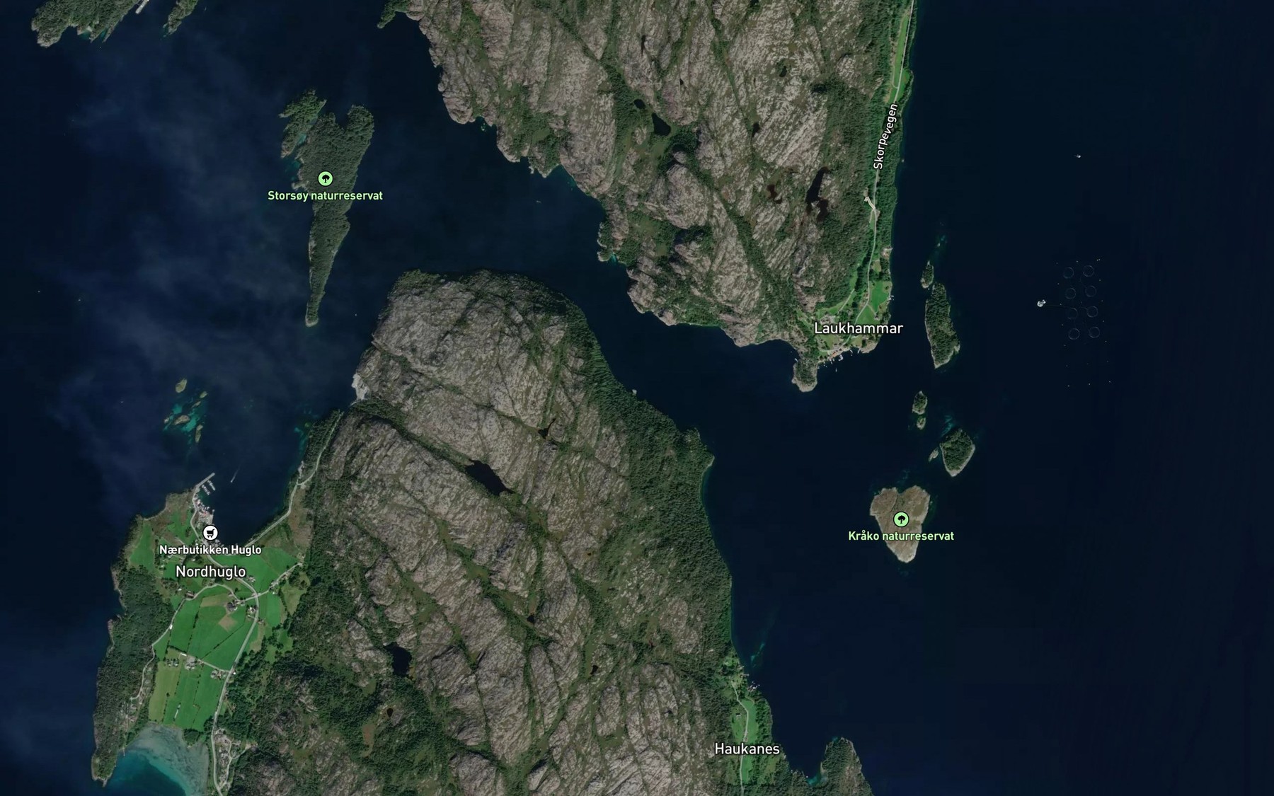 Satellite map of the Horningekroken
