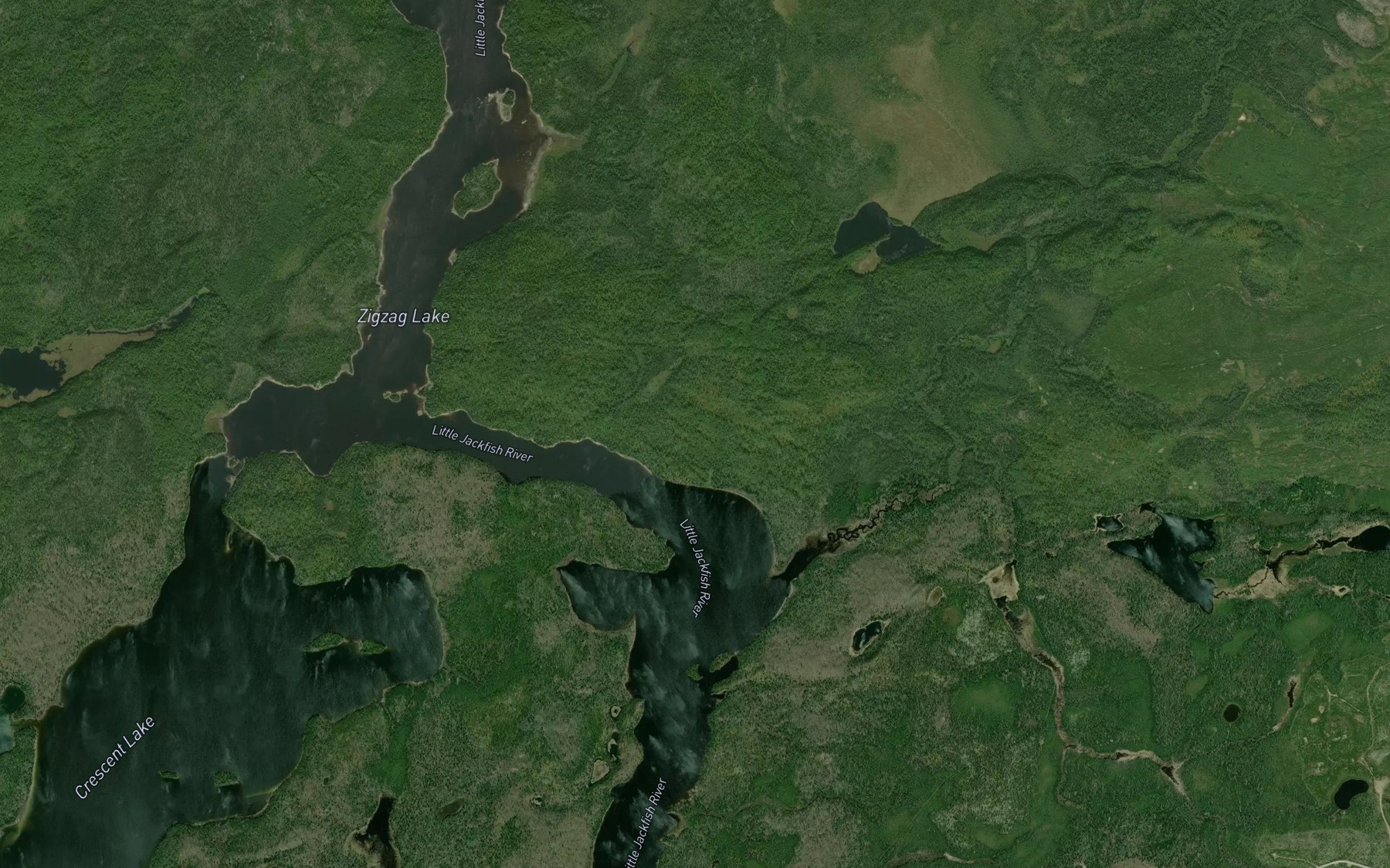 Satellite map of the Scoop Creek