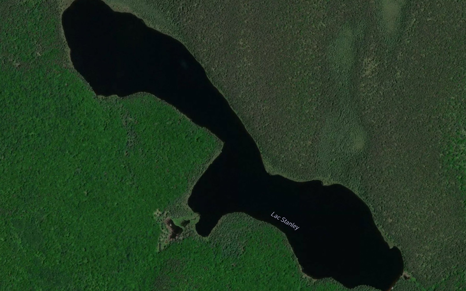 Satellite map of the Lac Stanley