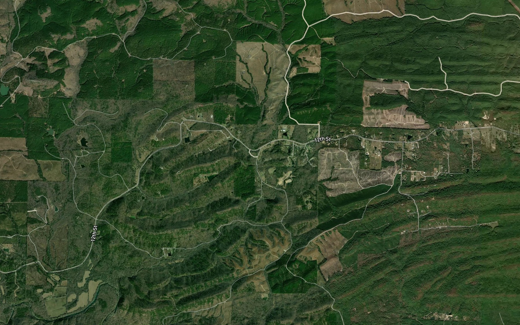 Satellite map of the Mud Hole Branch