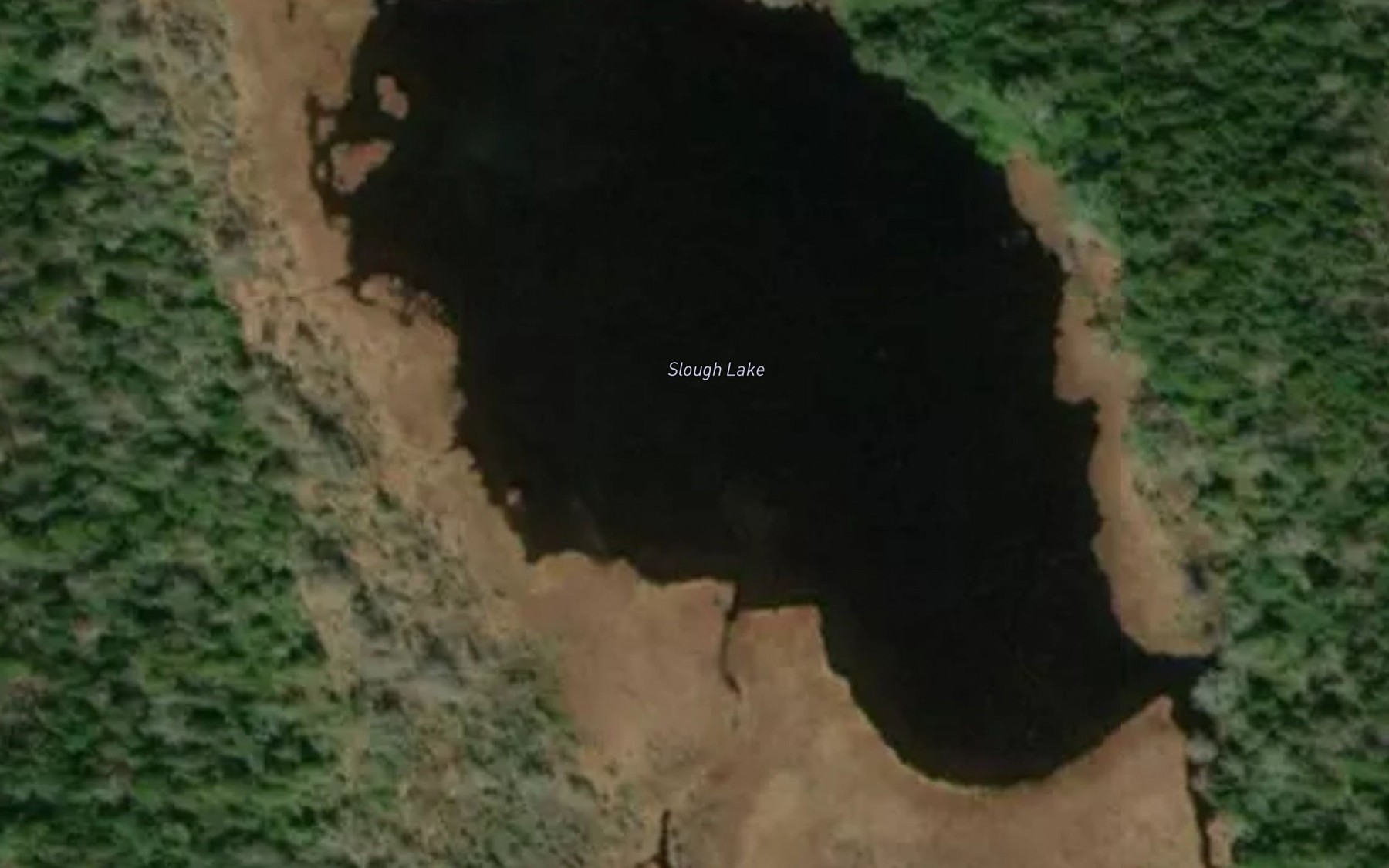 Satellite map of the Slough Lake
