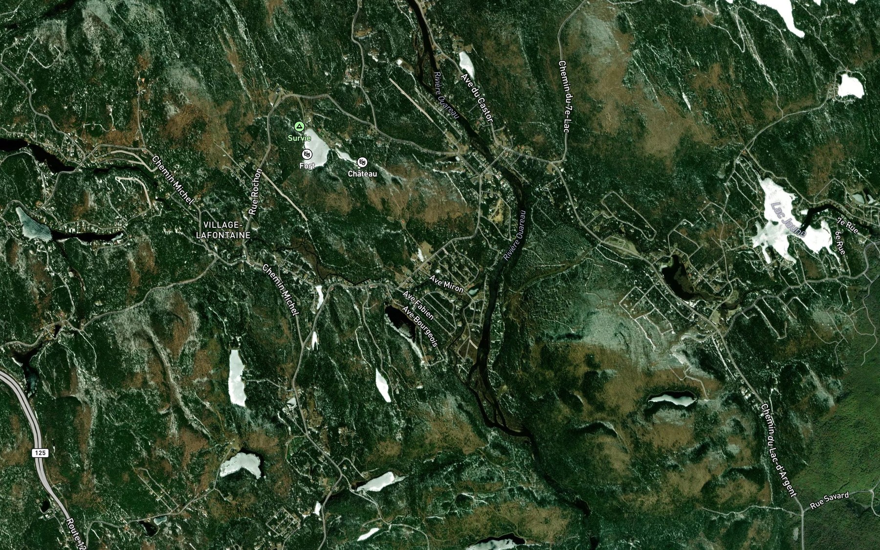Satellite map of the Lac Euclide