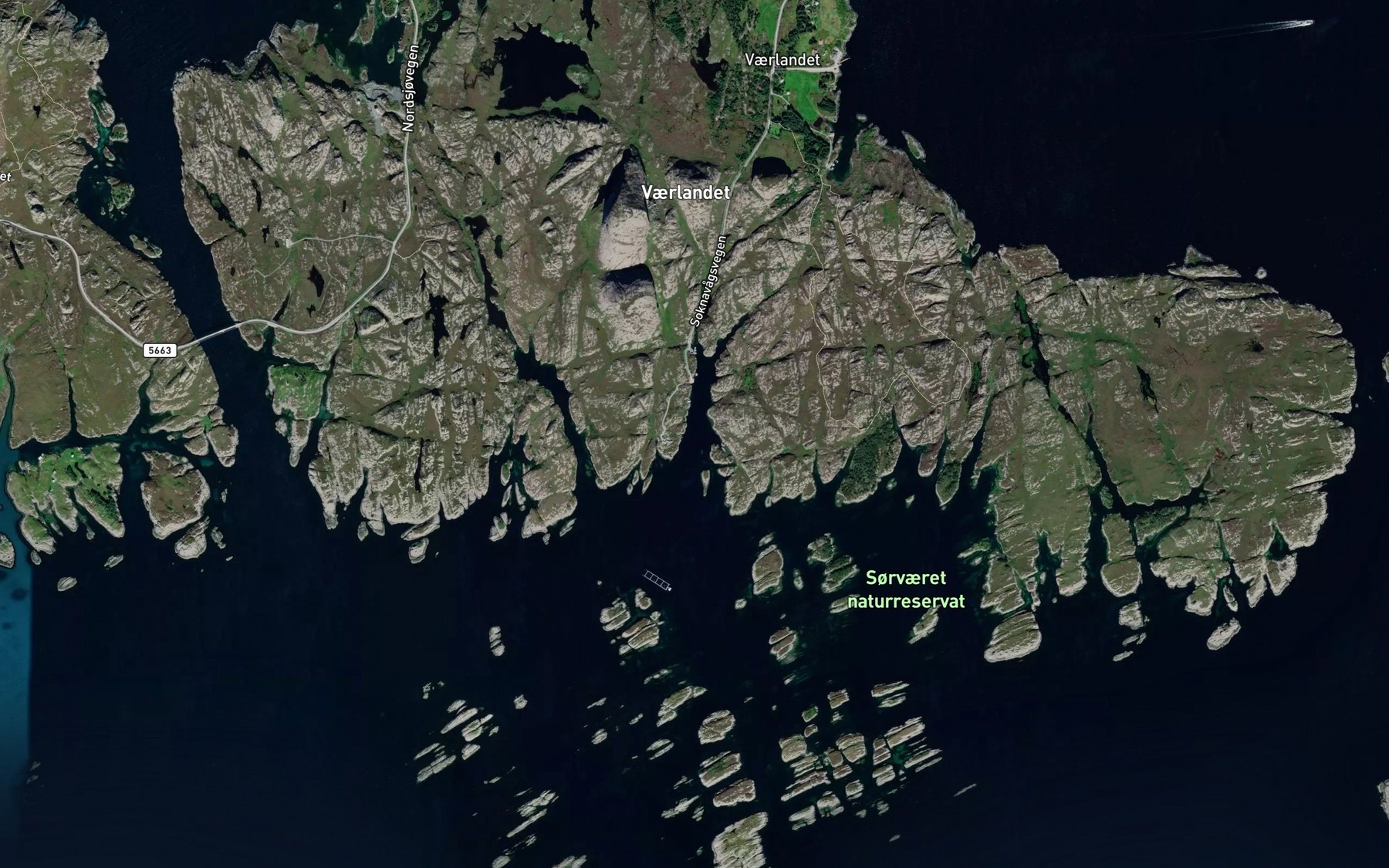 Satellite map of the Soknevagen