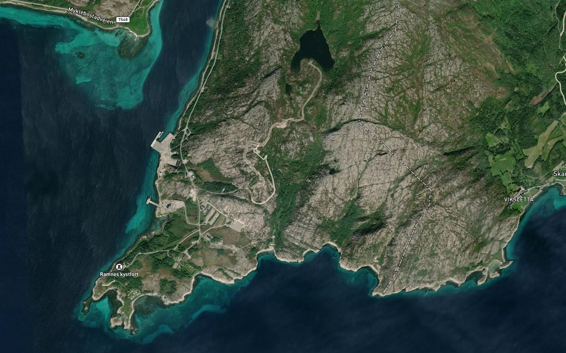 Satellite map of the Molnvikelva