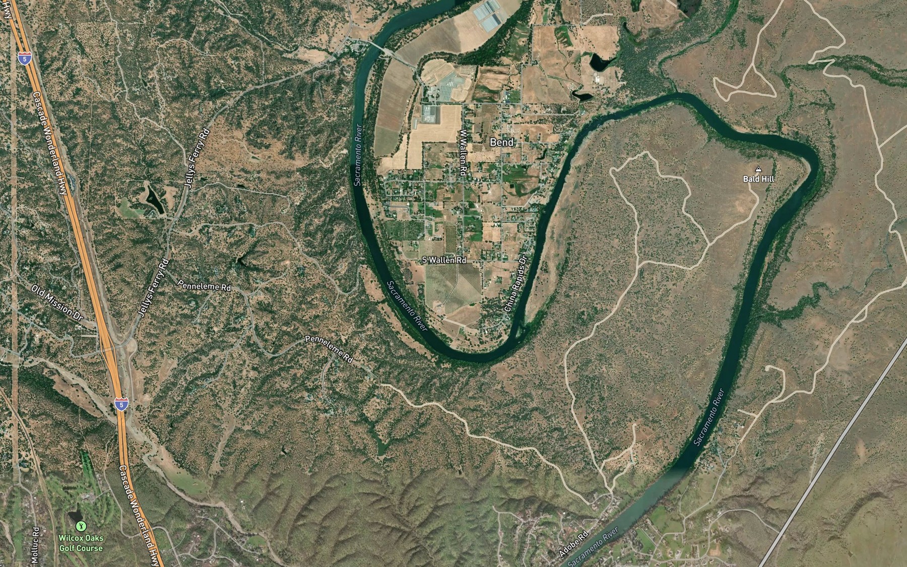 Satellite map of the Big Bend