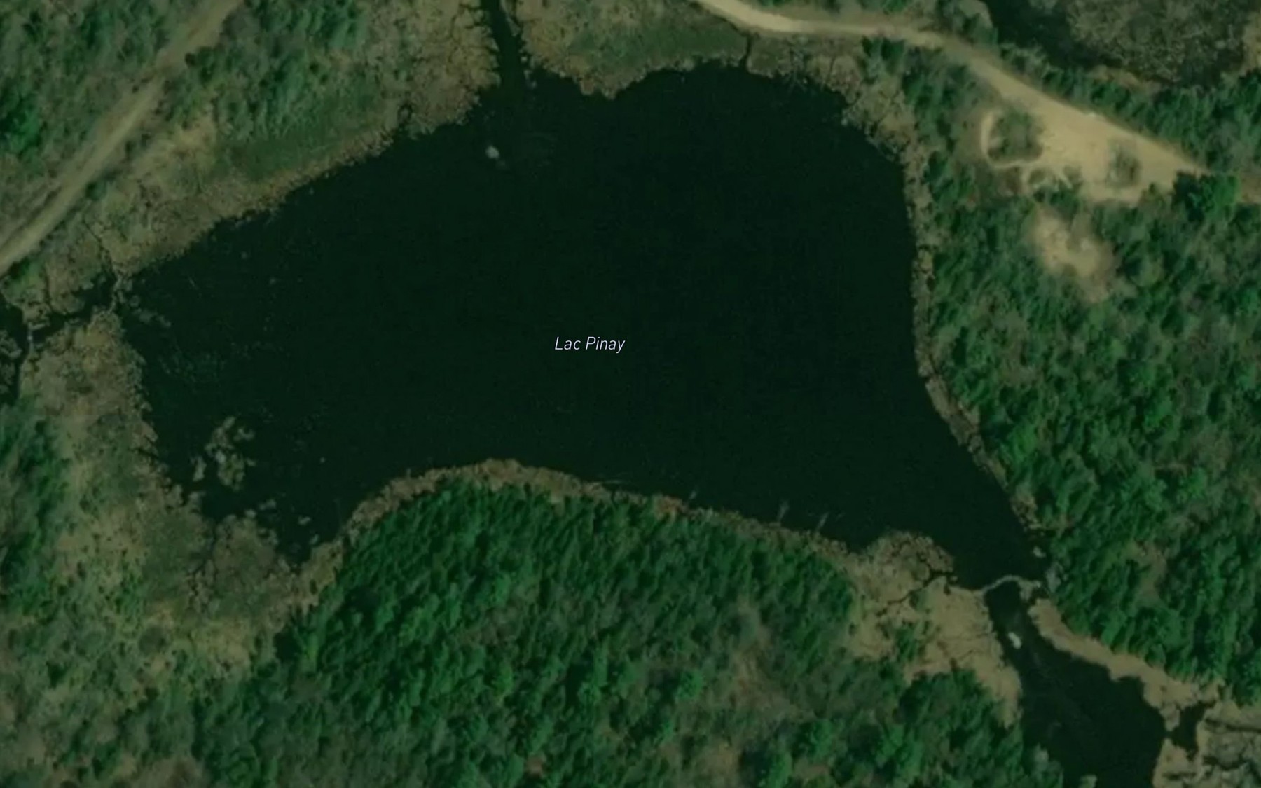 Satellite map of the Lac Pinay