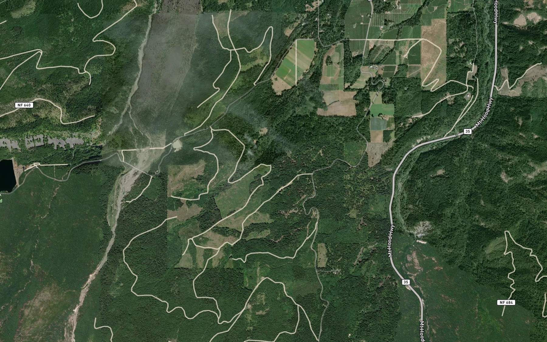 Satellite map of the Roaring Camp Spring