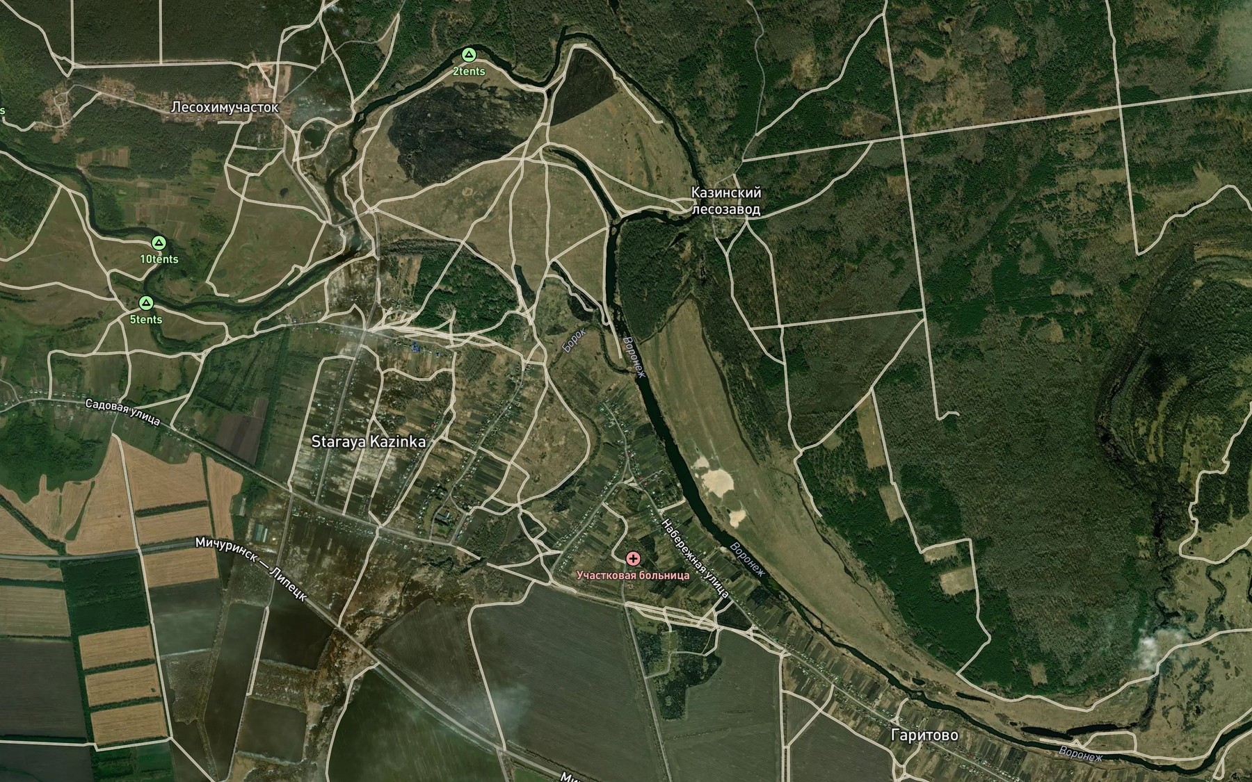 Satellite map of the Borok