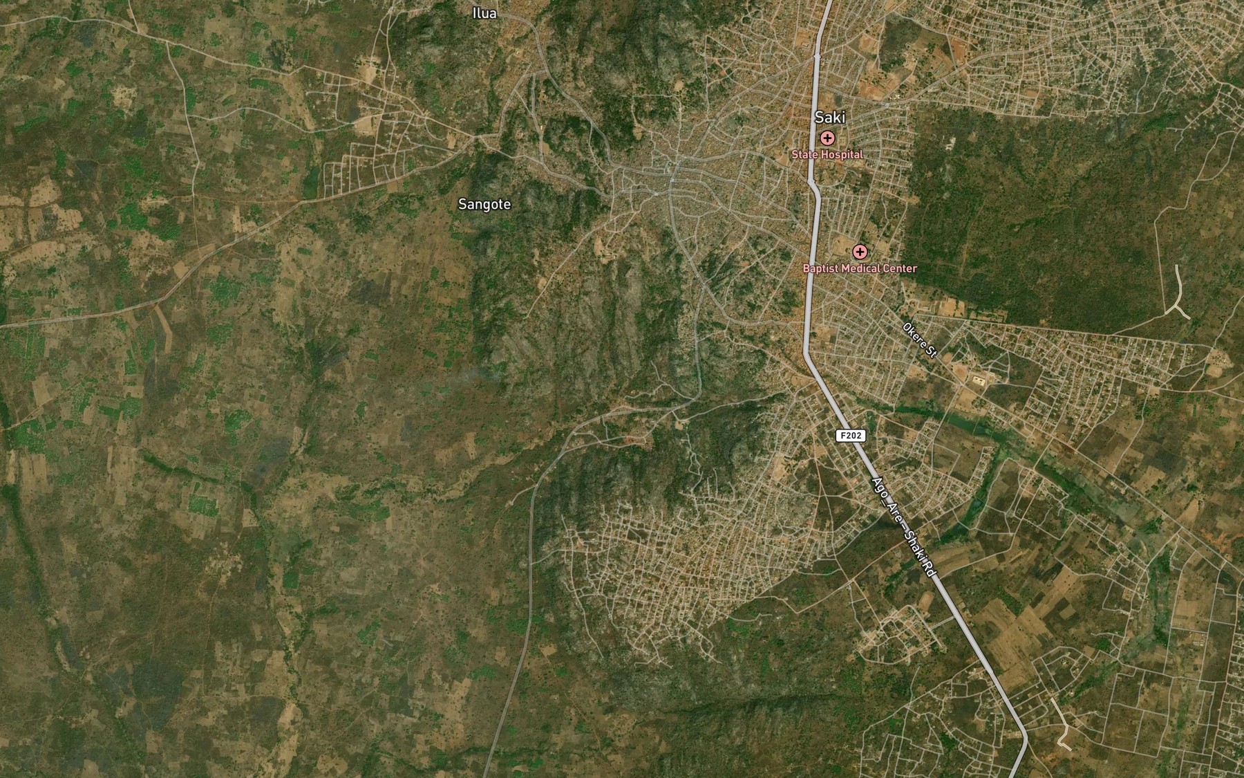 Satellite map of the River Osoro
