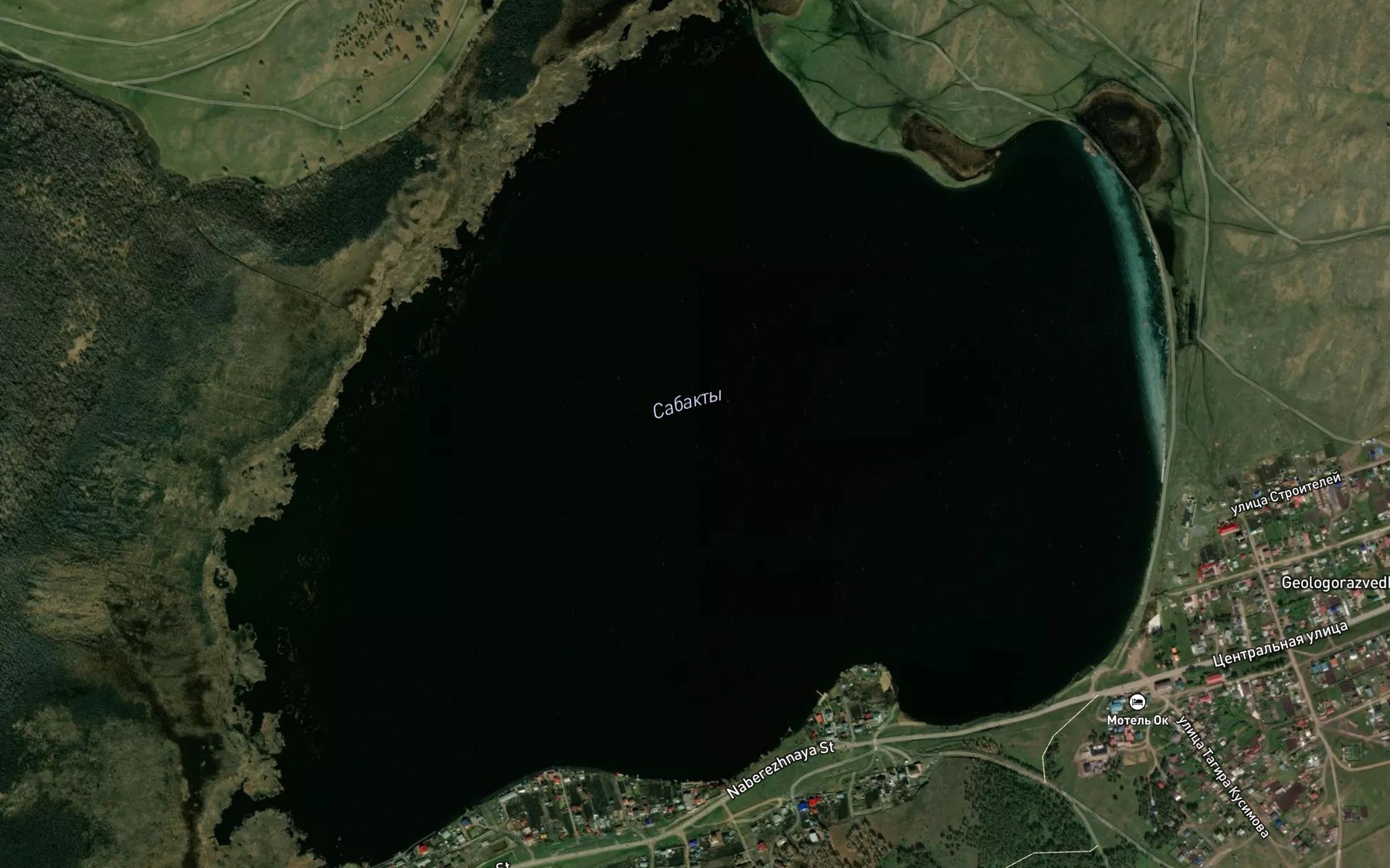 Satellite map of the Ozero Sobakty