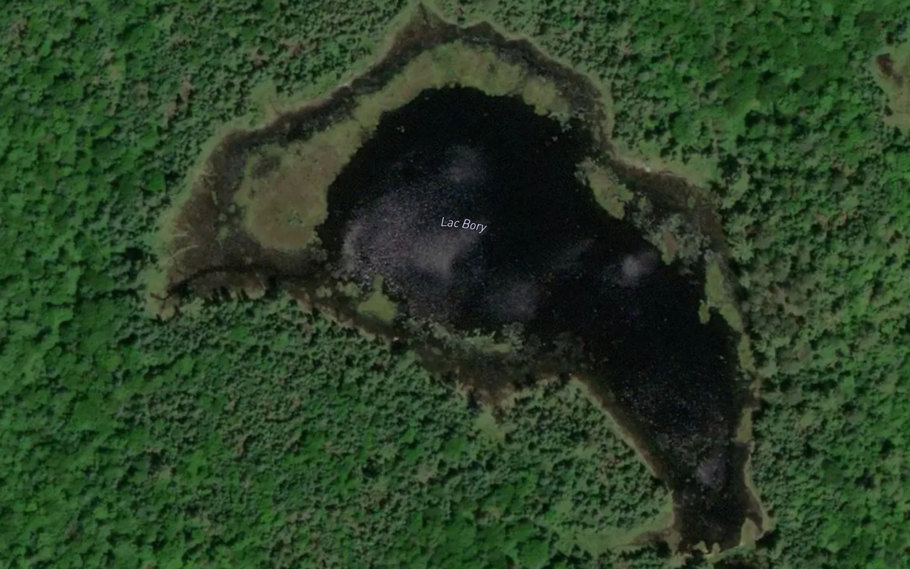 Satellite map of the Lac Bory