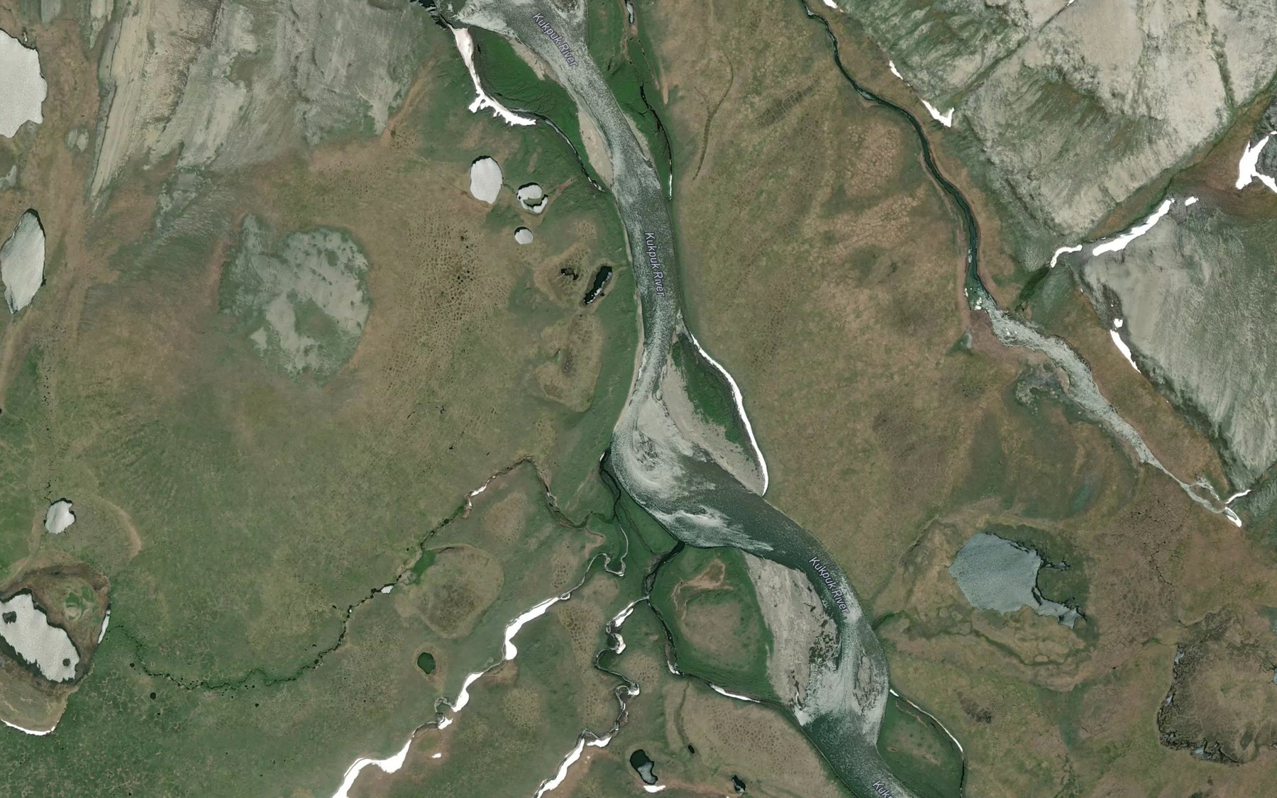 Satellite map of the Ilyirak Creek