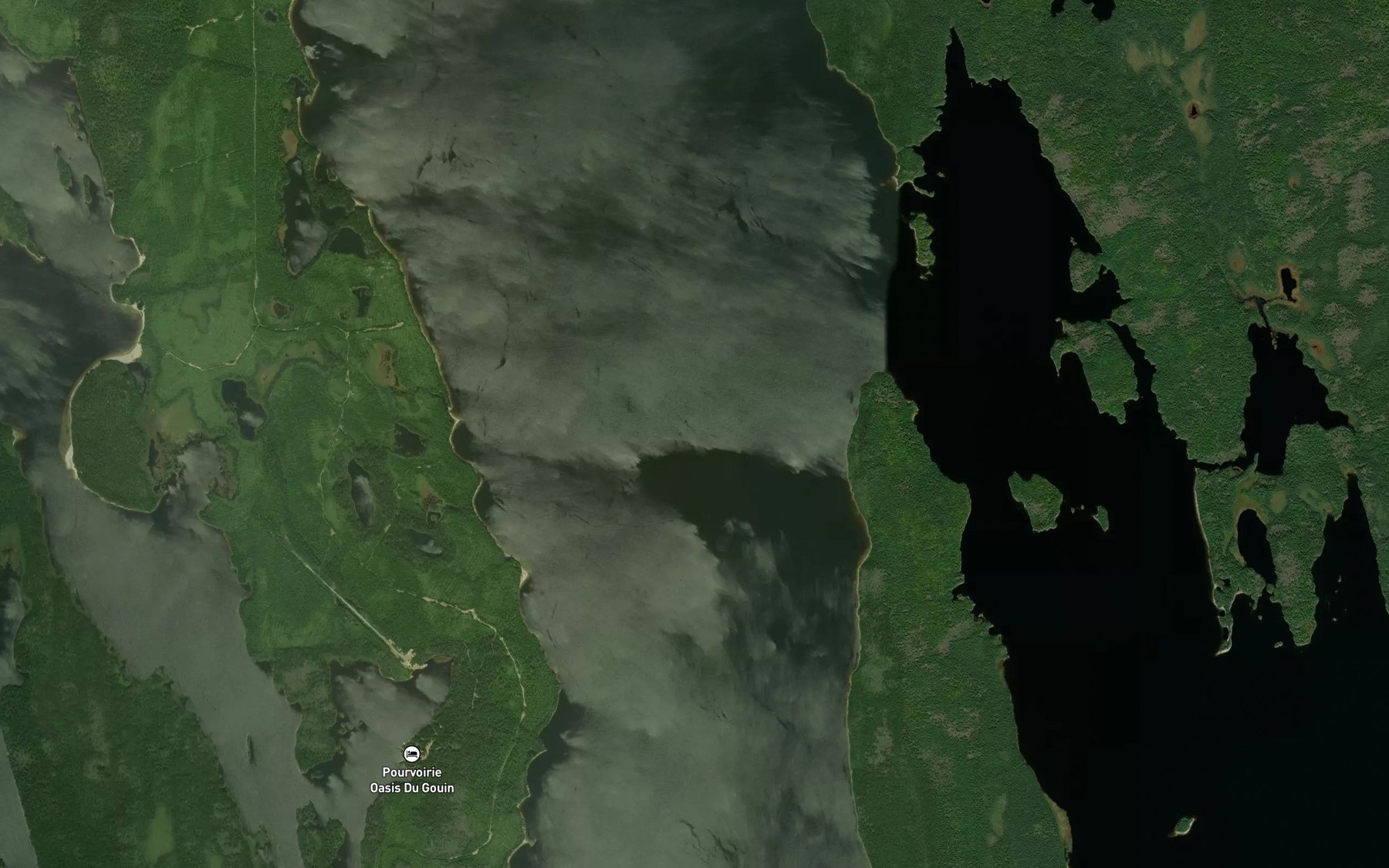 Satellite map of the Lac Nevers