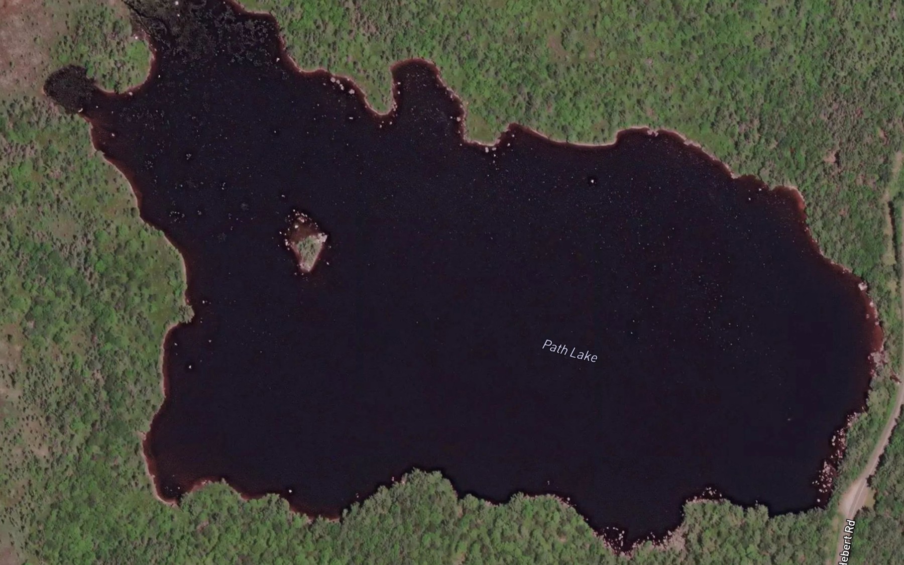 Satellite map of the Path Lake