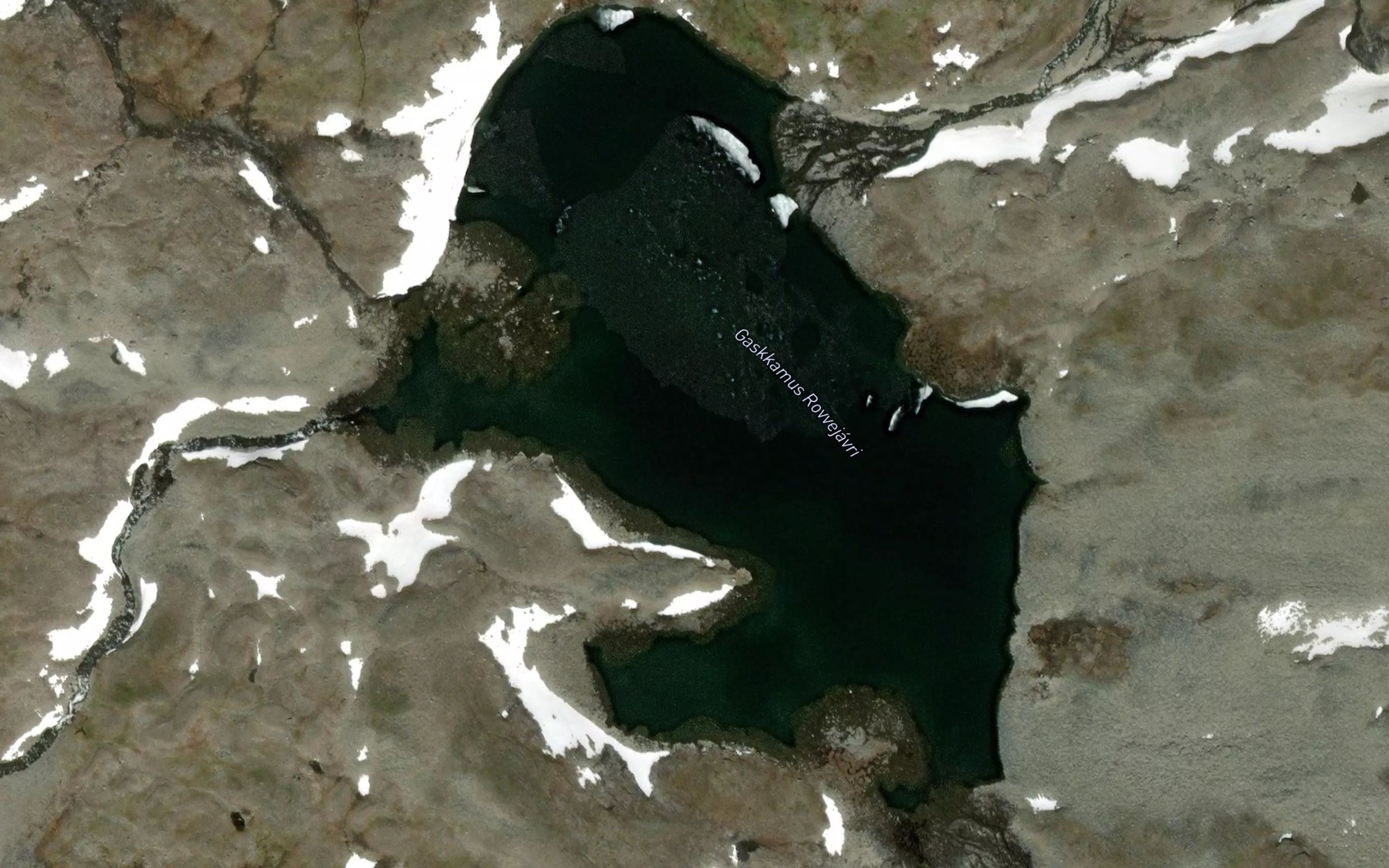 Satellite map of the Rovvejavri,gaskkamus