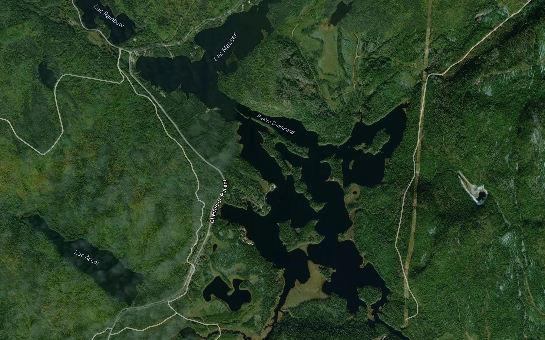 Satellite map of the Lac Mauser