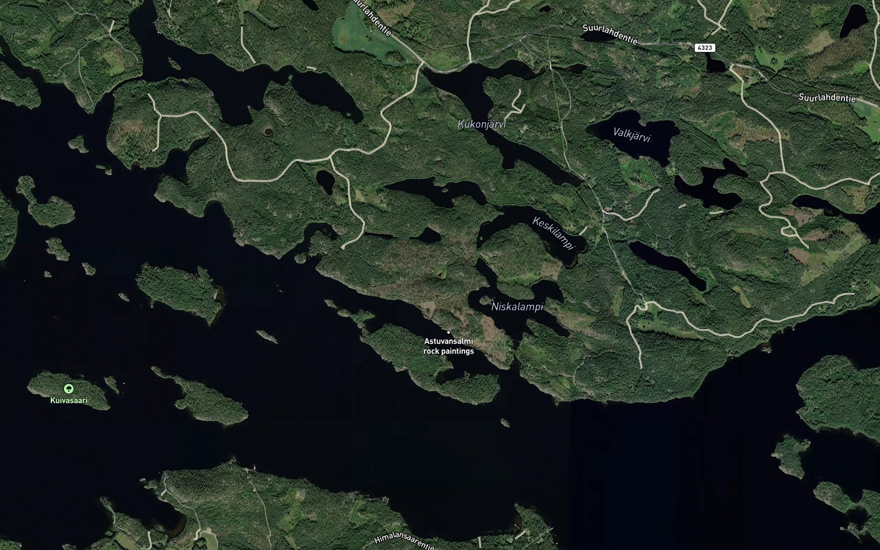 Satellite map of the Kaivolampi
