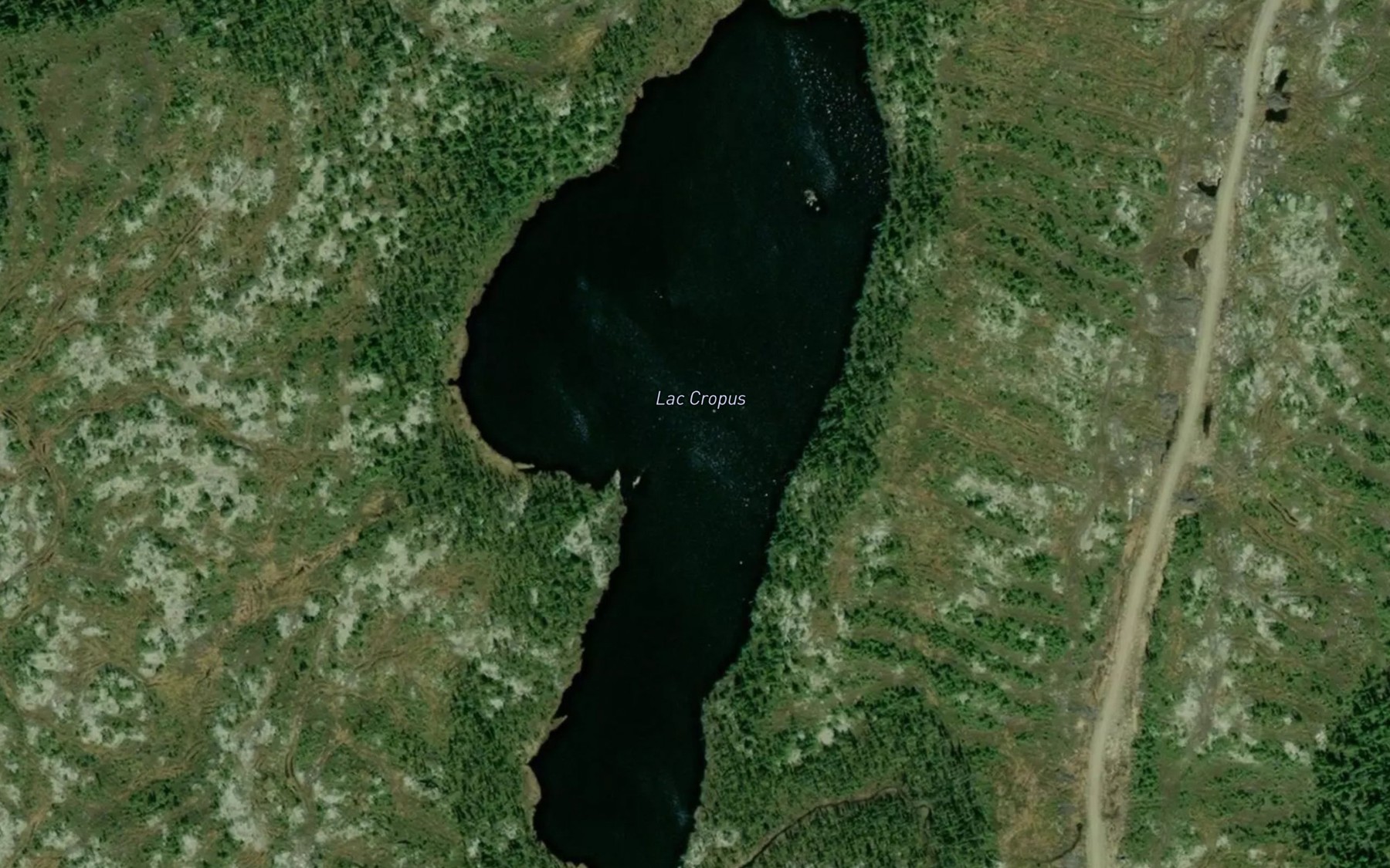 Satellite map of the Lac Cropus