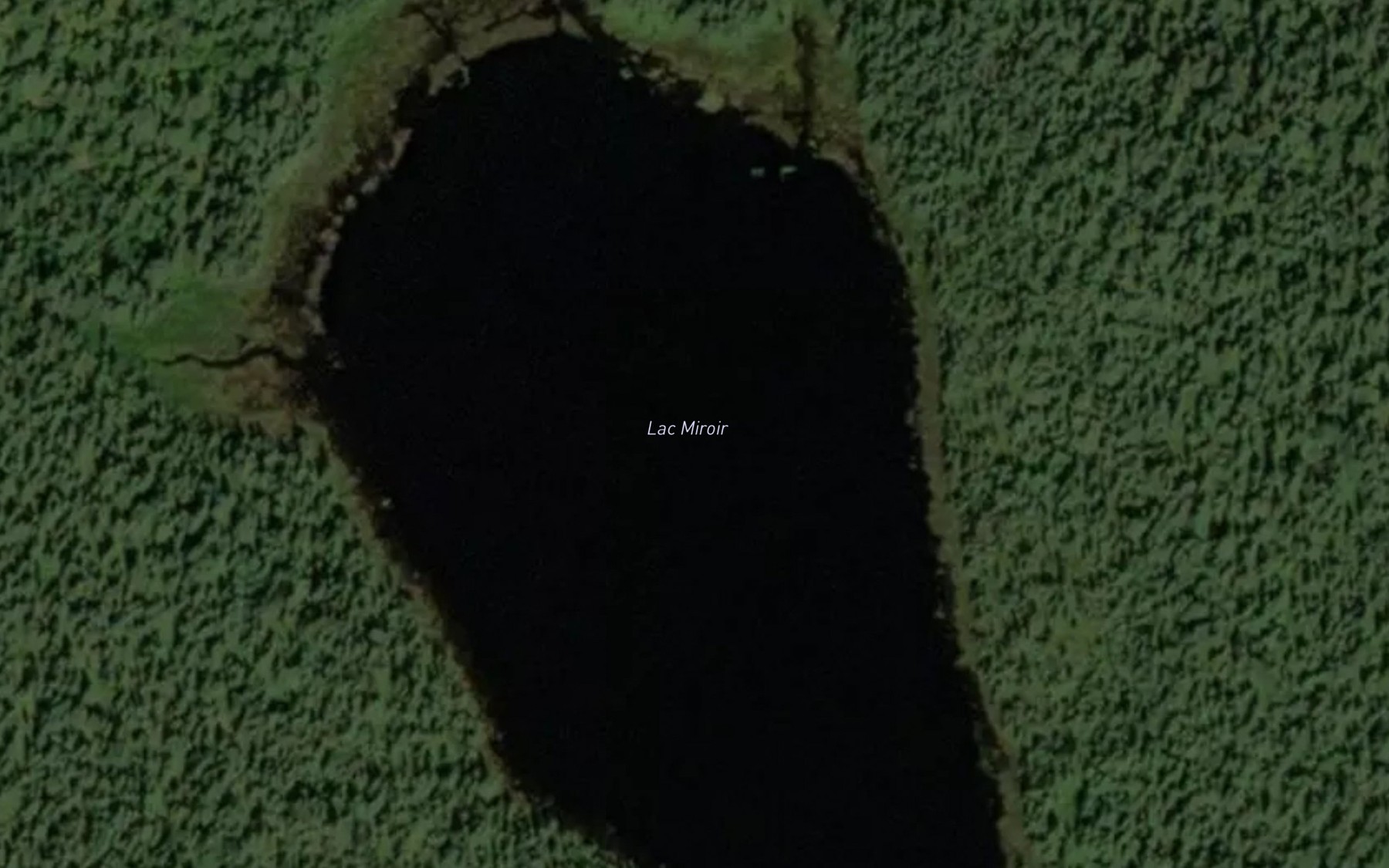 Satellite map of the Lac Miroir