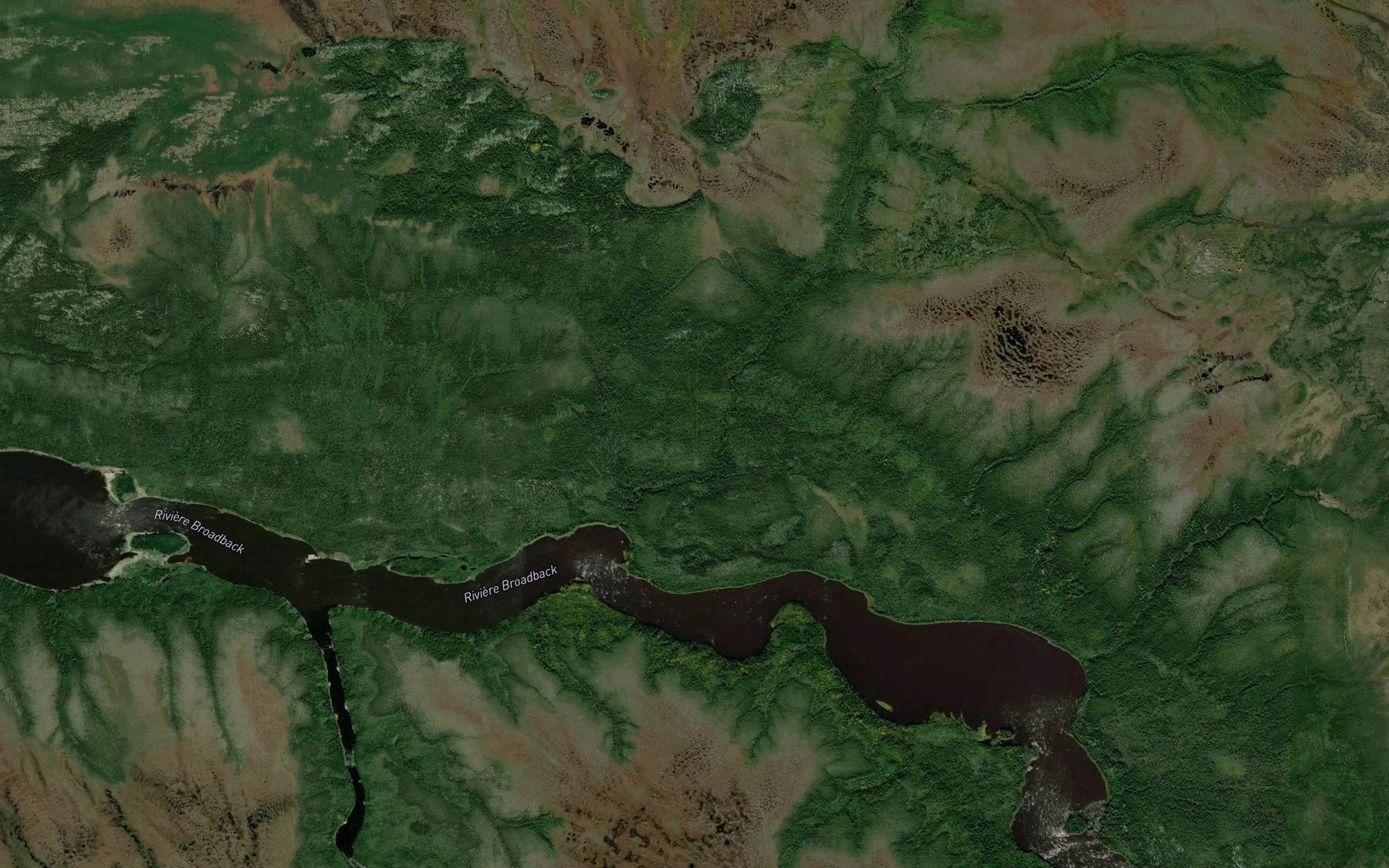 Satellite map of the Ruisseau Amiuka