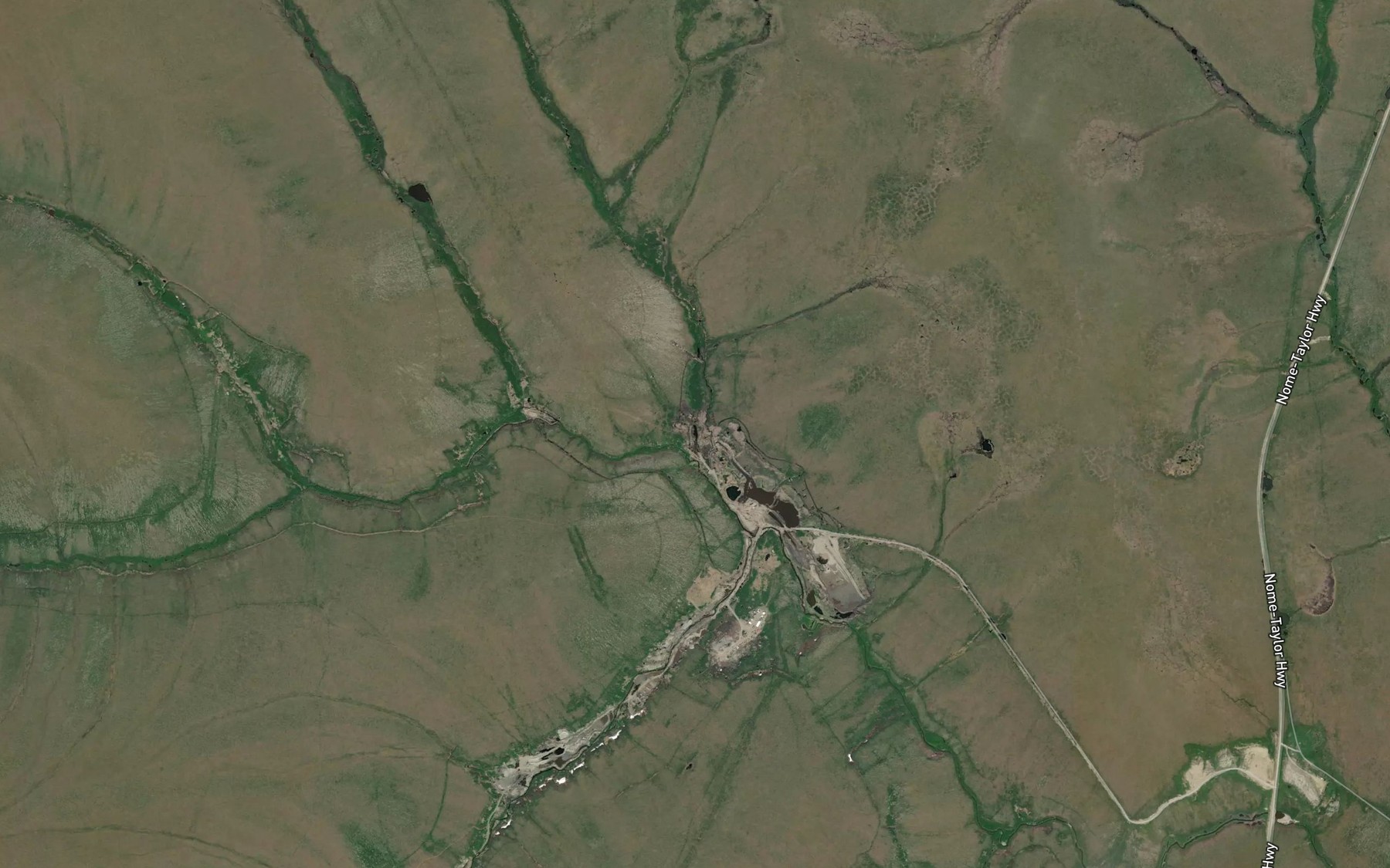 Satellite map of the North Fork Quartz Creek