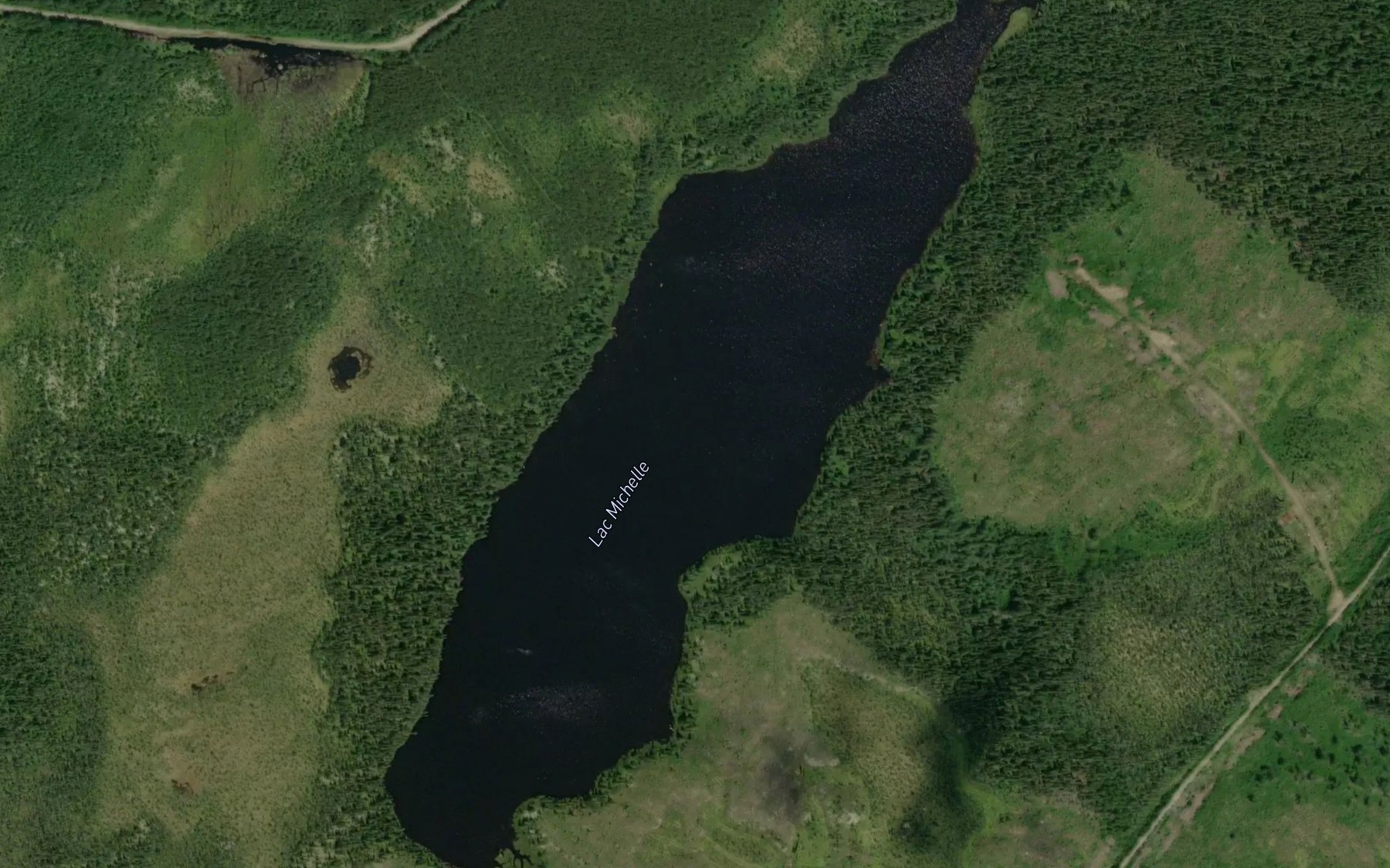 Satellite map of the Lac Michelle