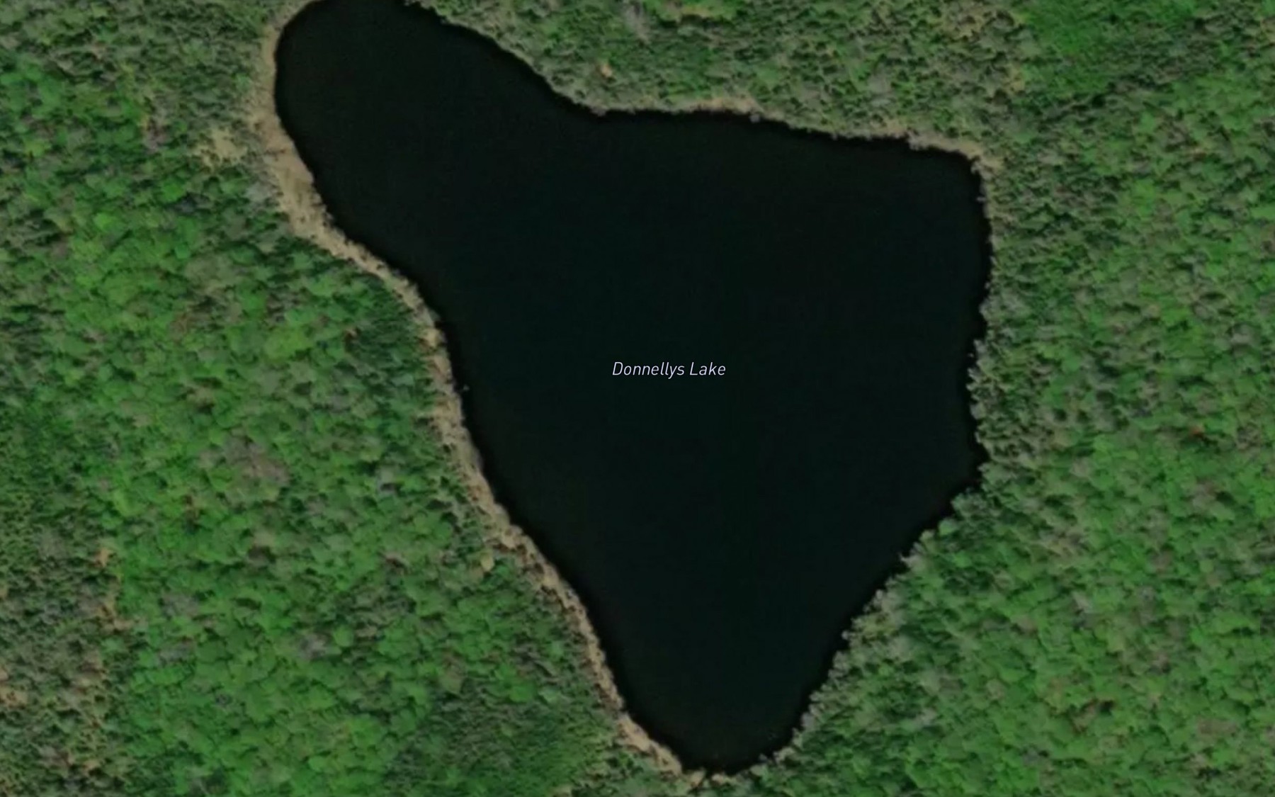 Satellite map of the Donnellys Lake
