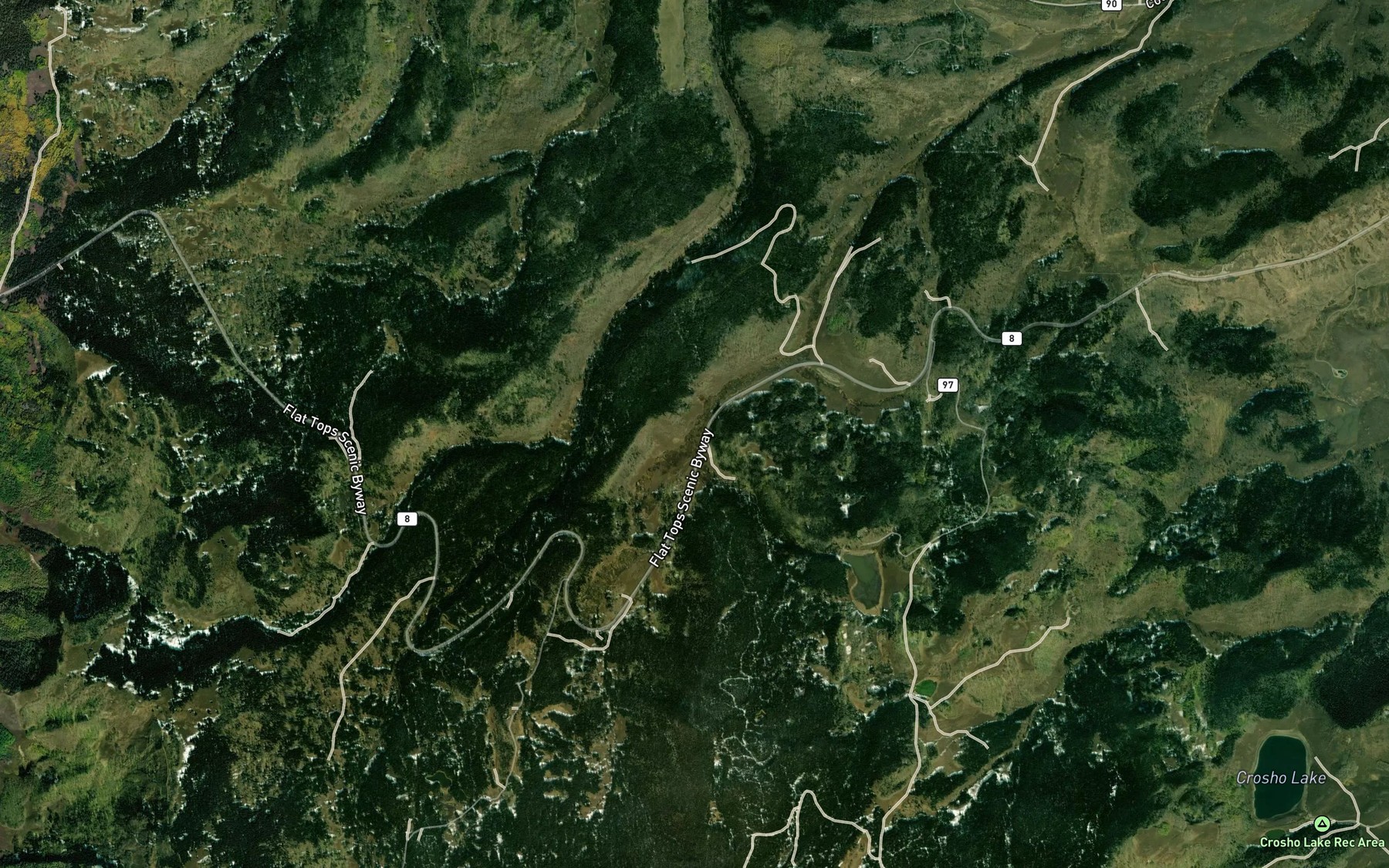 Satellite map of the Little Oak Creek