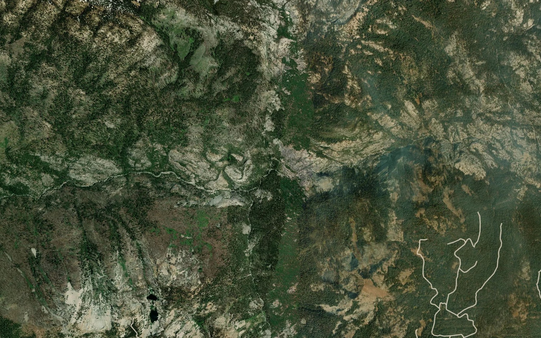 Satellite map of the Johnson Creek