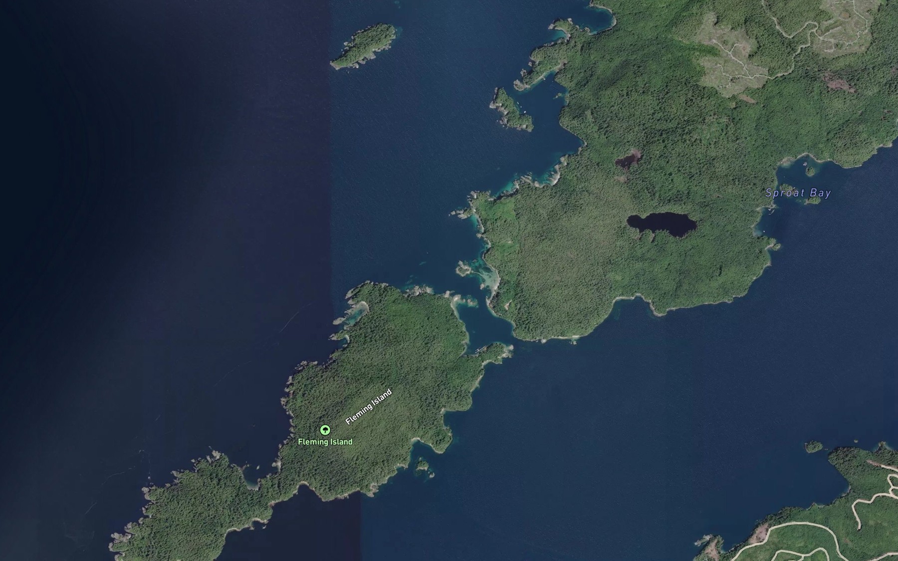 Satellite map of the Robbers Passage