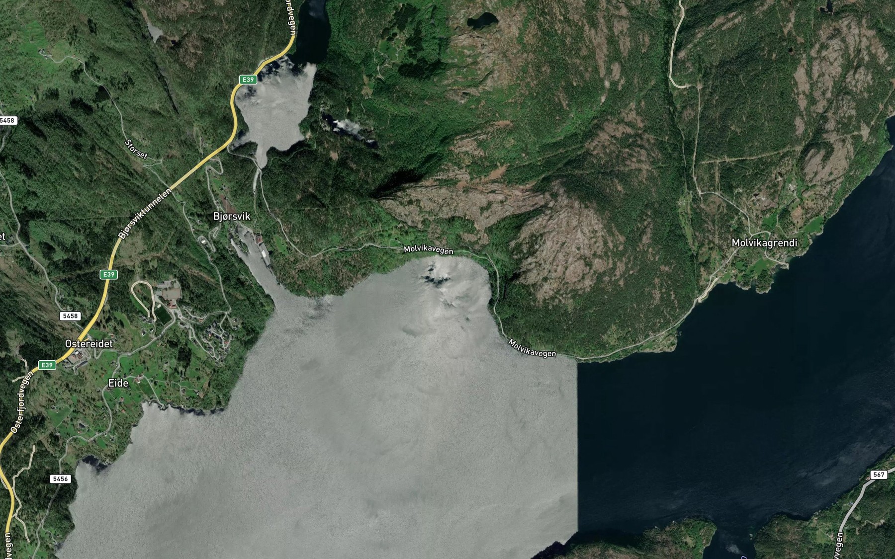 Satellite map of the Skarabogen