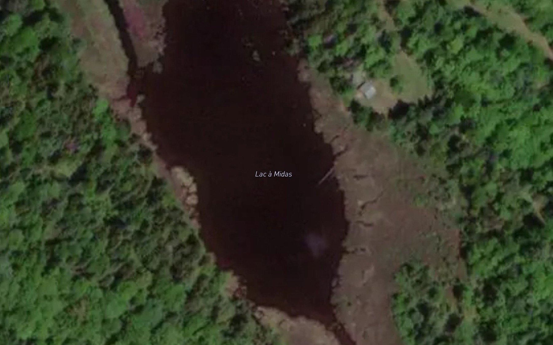 Satellite map of the Lac a Midas