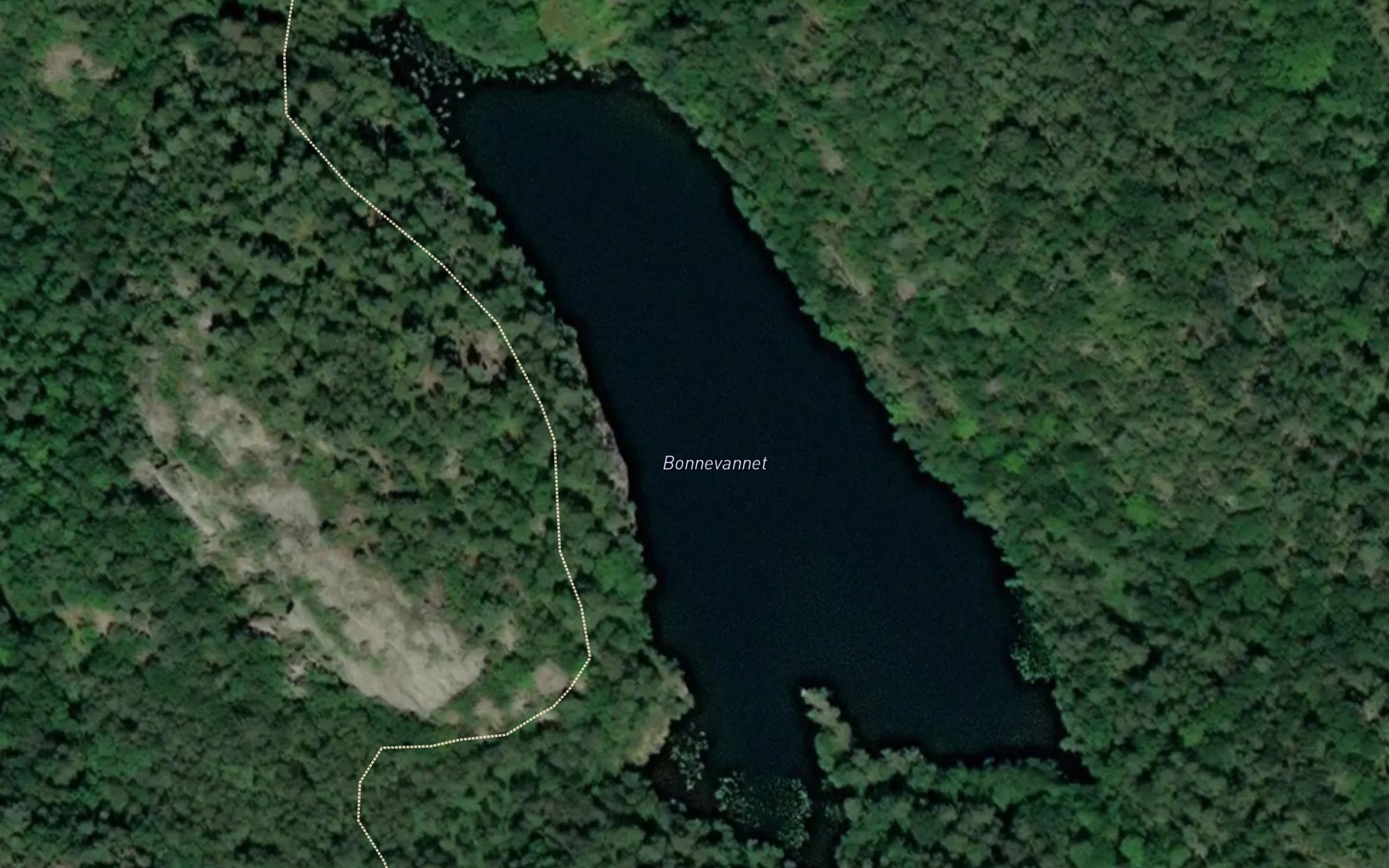 Satellite map of the Bonnevannet