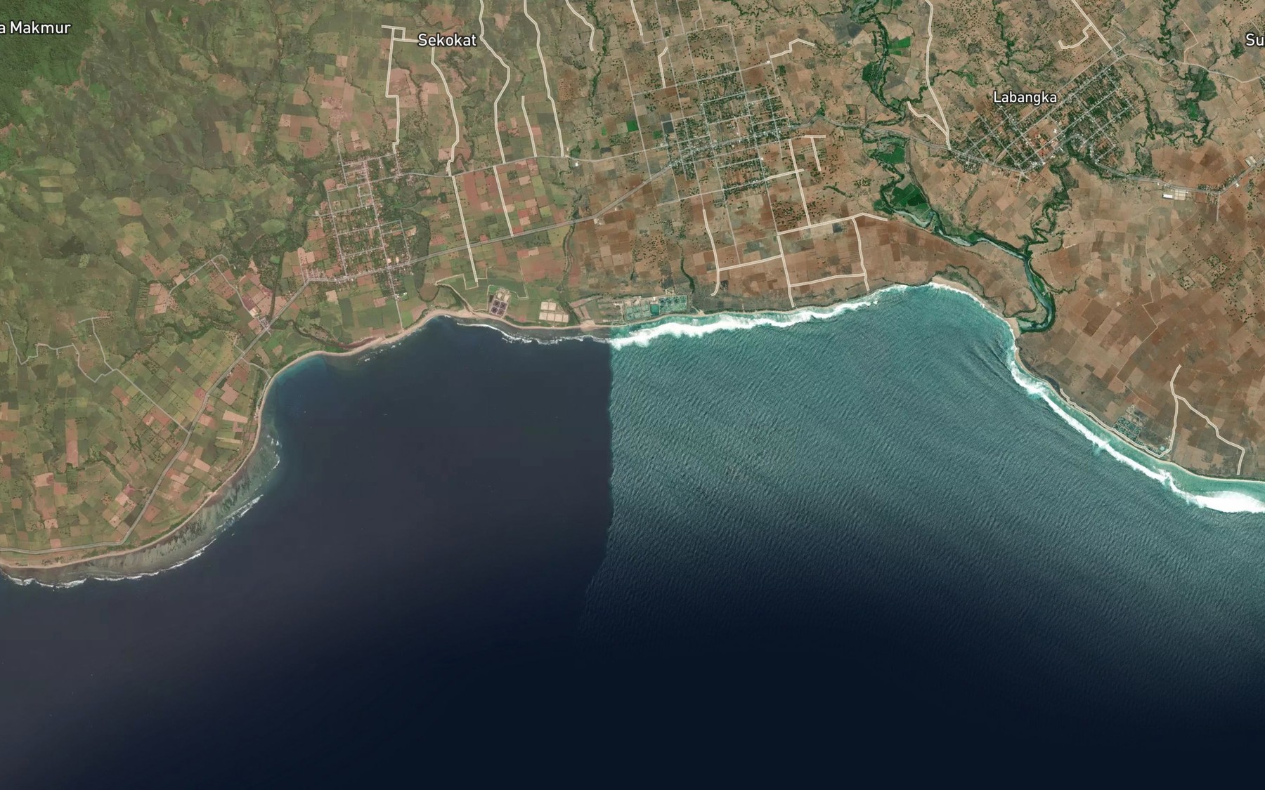 Satellite map of the Teluk Panas