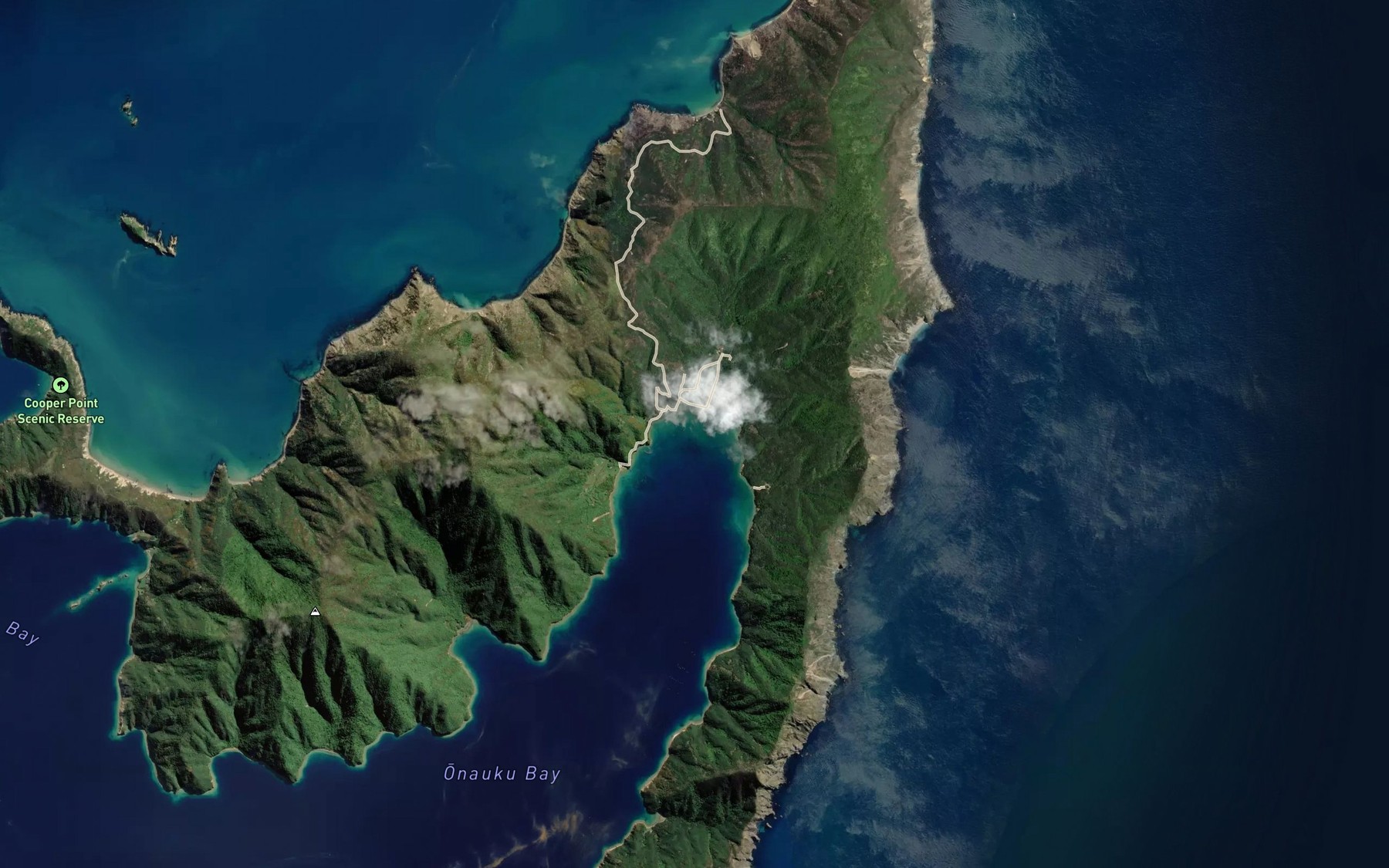Satellite map of the Ruapara Bay