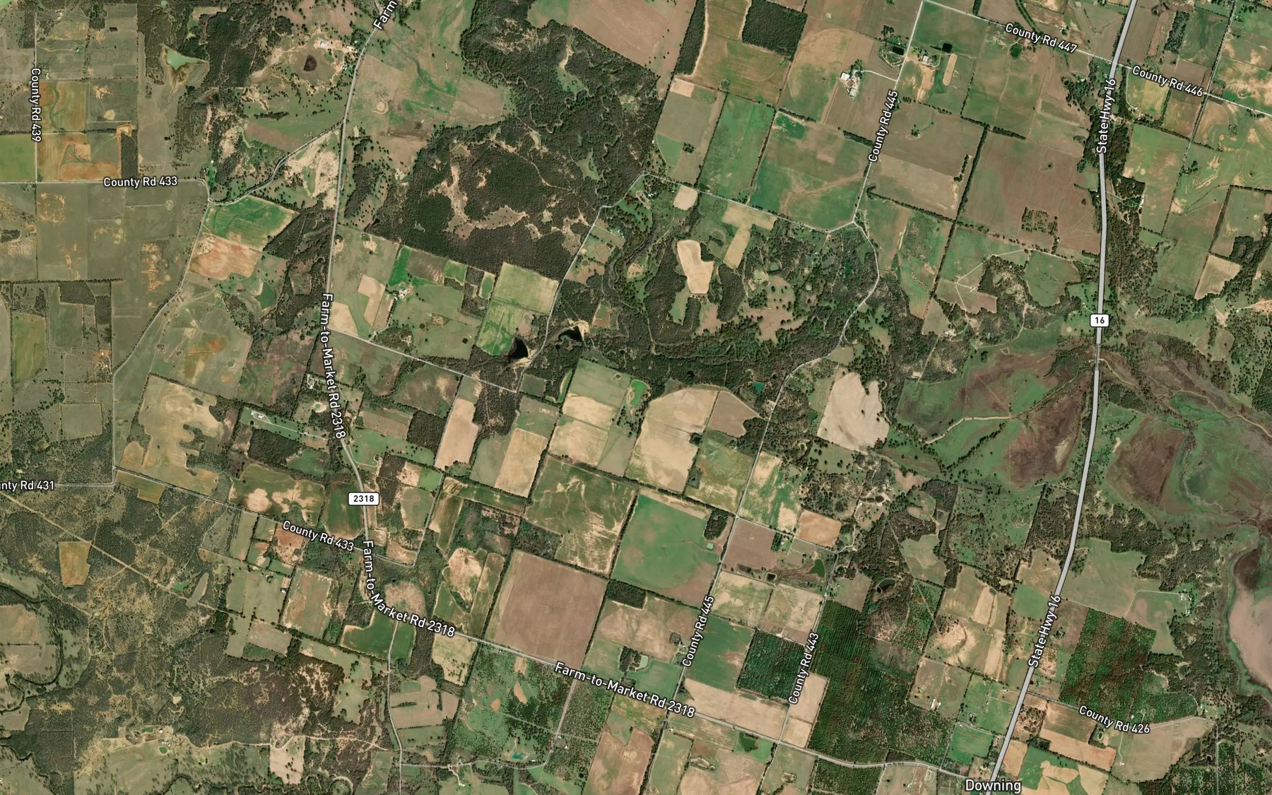 Satellite map of the Skaggs Lake