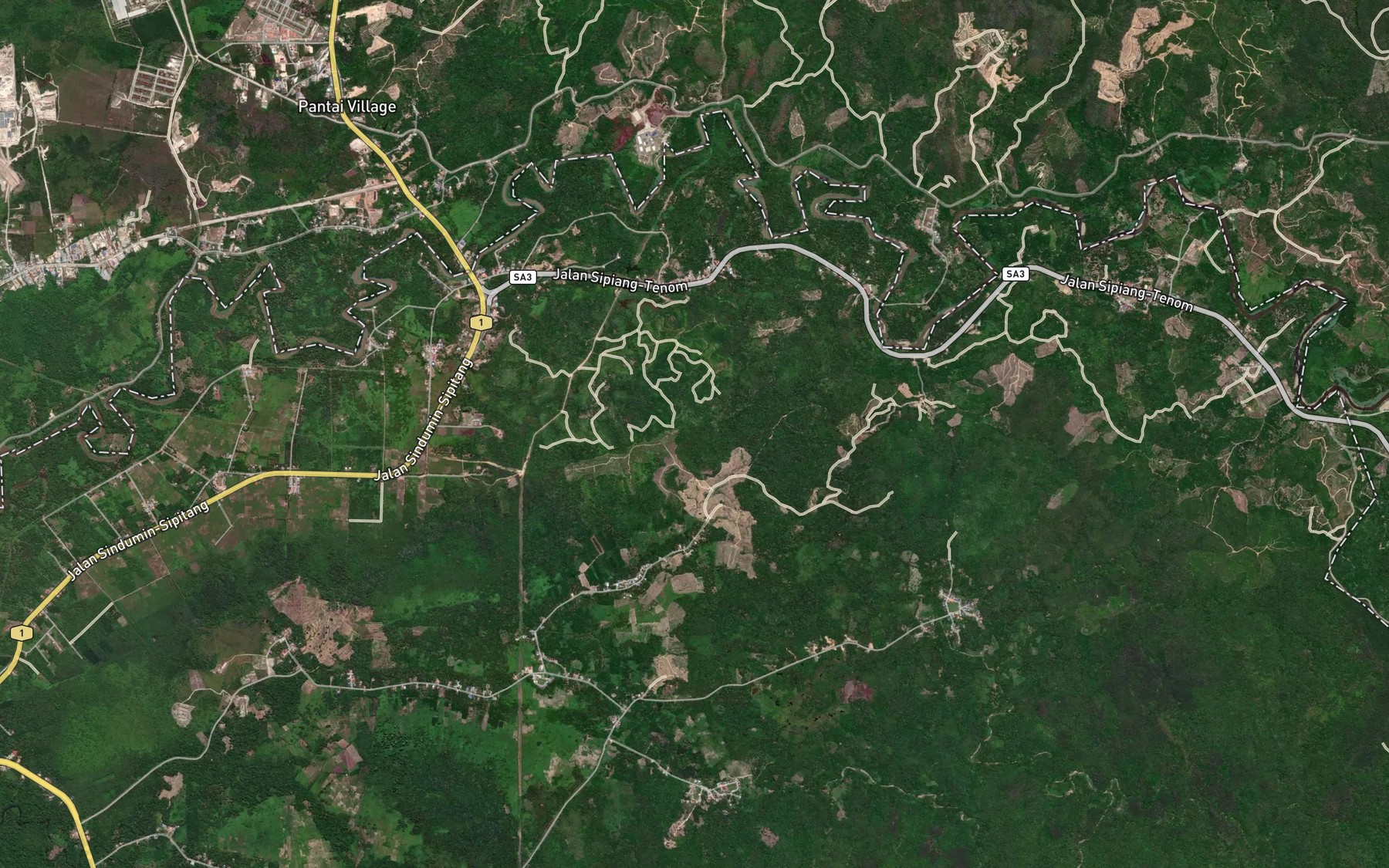 Satellite map of the Sungai Belatang Besar