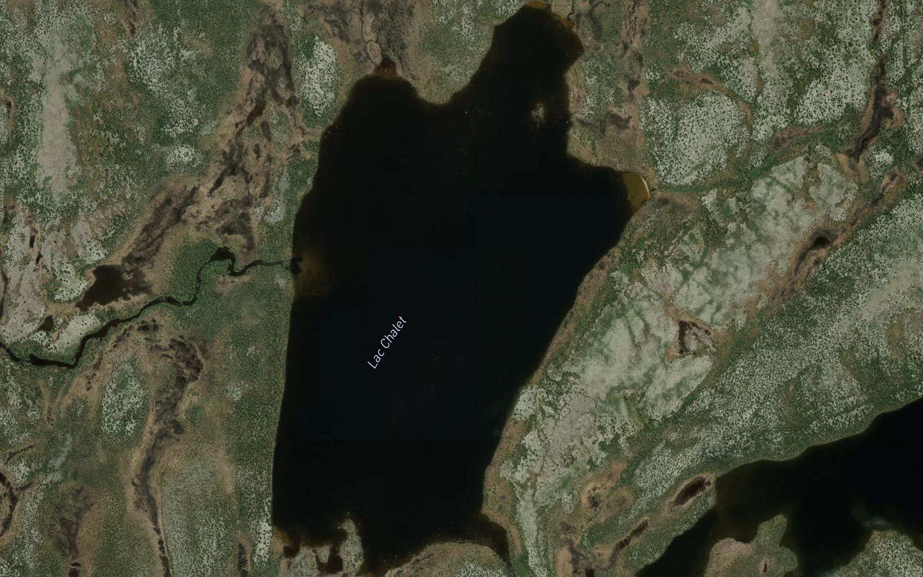 Satellite map of the Lac Chalet