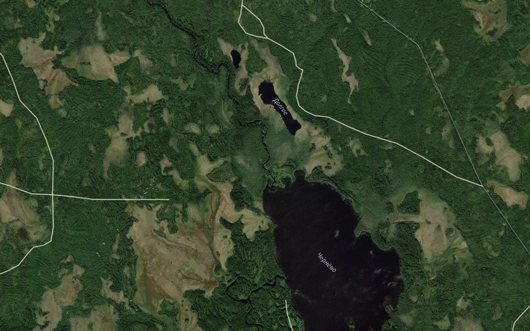 Satellite map of the Mezhozerka