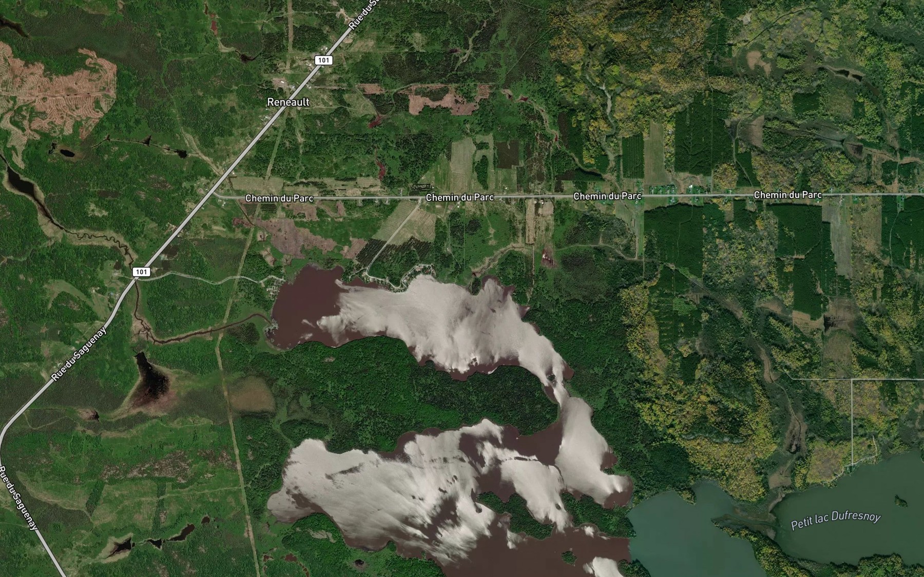 Satellite map of the Cours d'eau Paquette