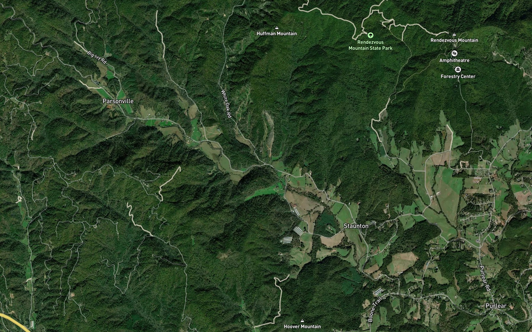 Satellite map of the Huffman Branch