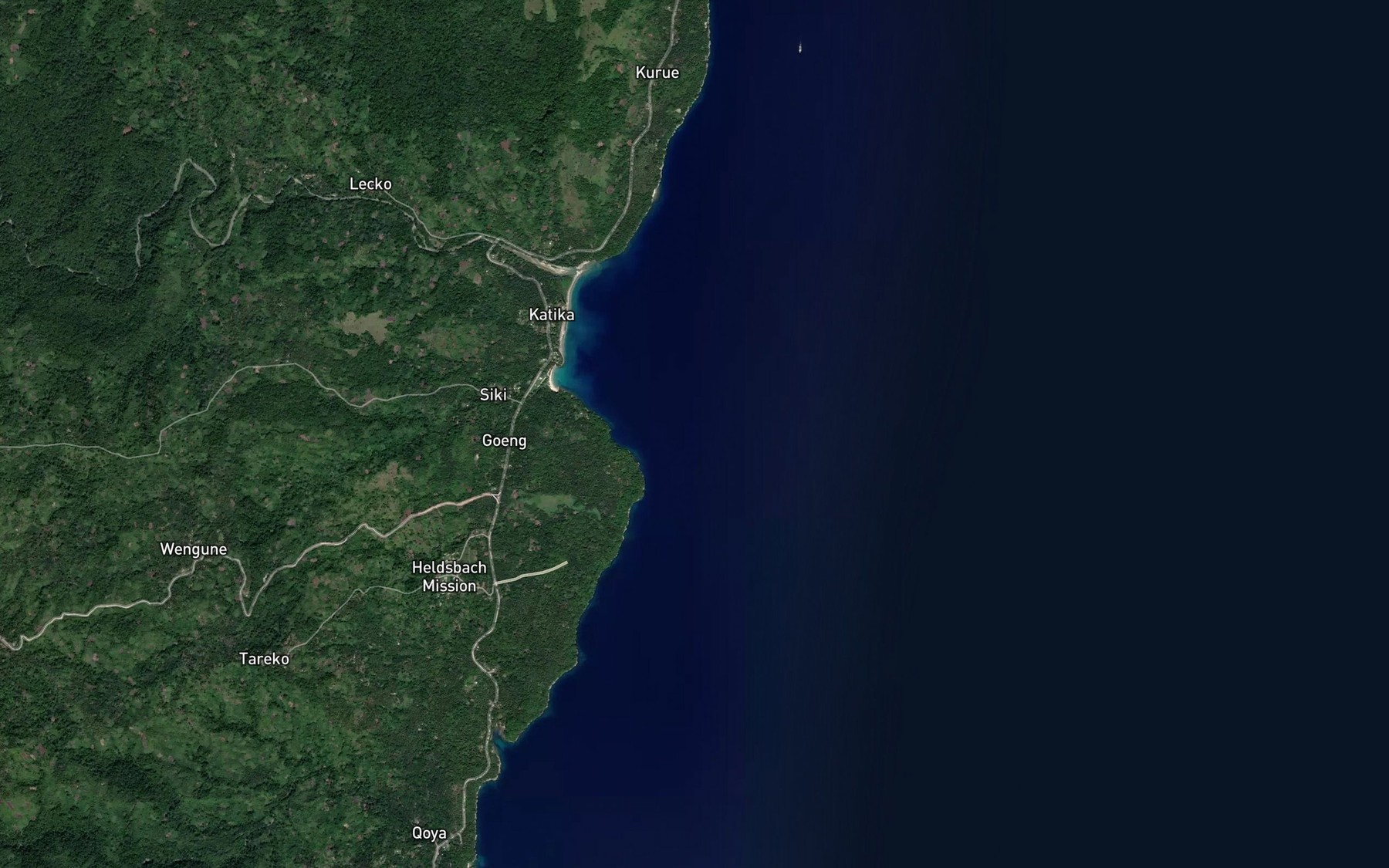 Satellite map of the Siki River