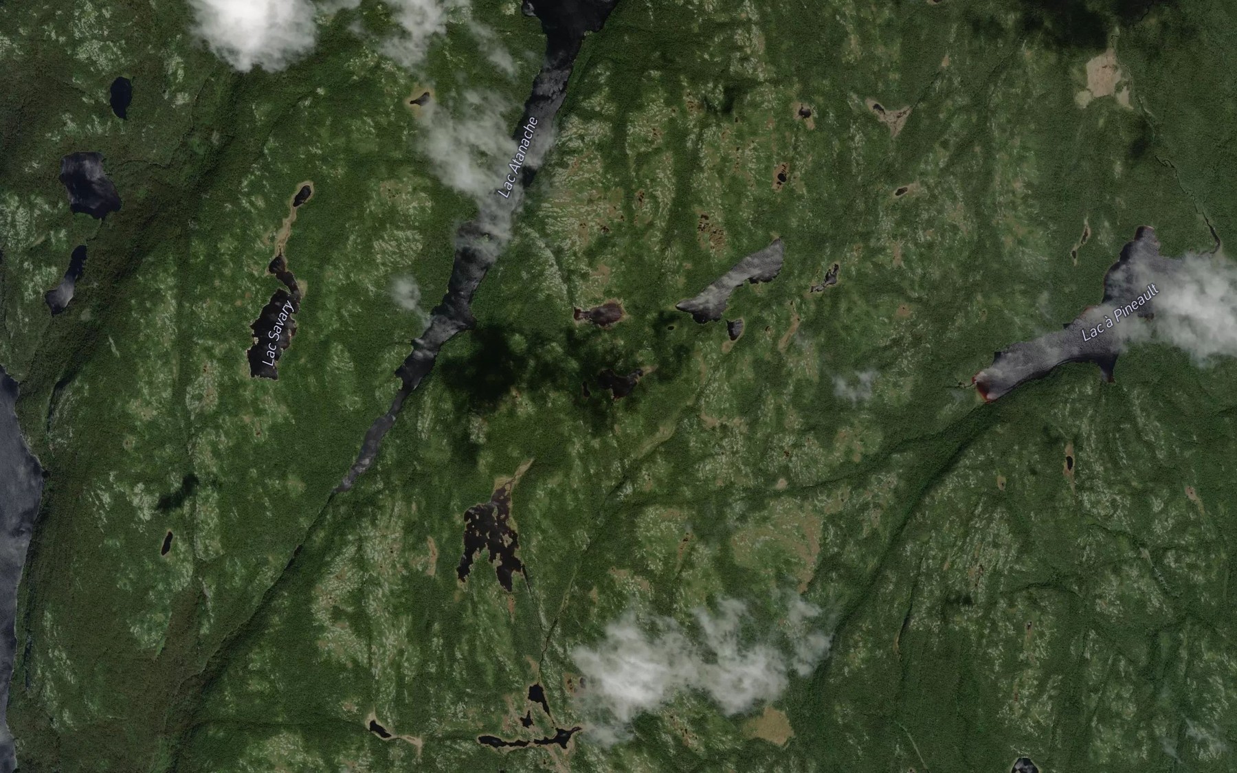 Satellite map of the Lac Desmarteaux
